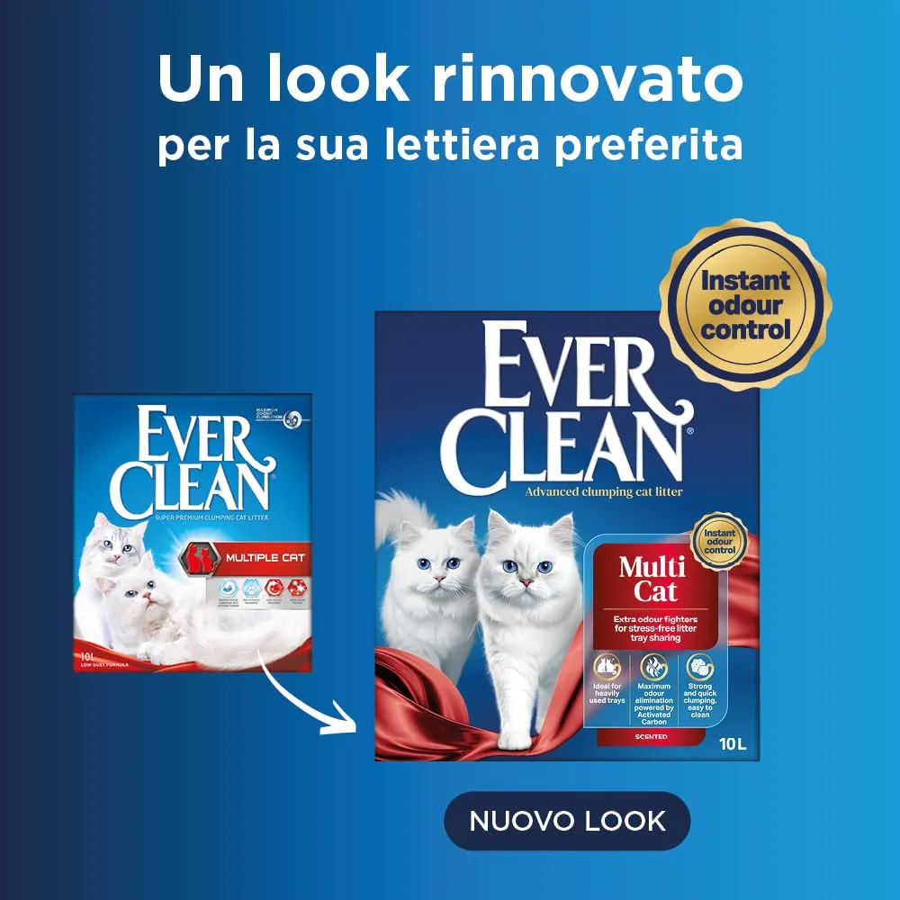 Ever Clean Multiple Cat Cat Litter, Scented, 10 L - immagine 2