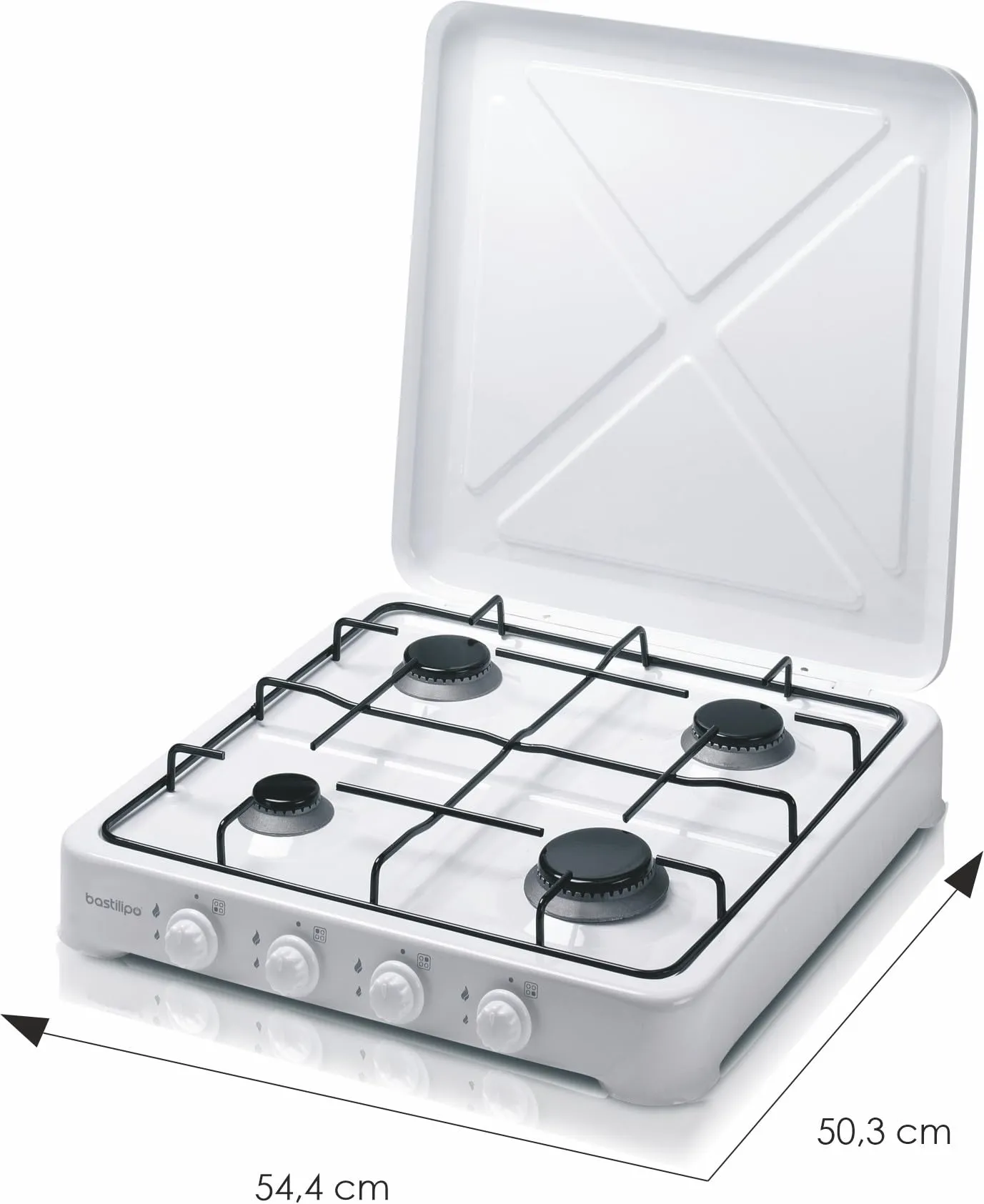 Bastilipo CG-400 Fornello a gas butano o propano, 4,15 kW, Bianco - immagine 2