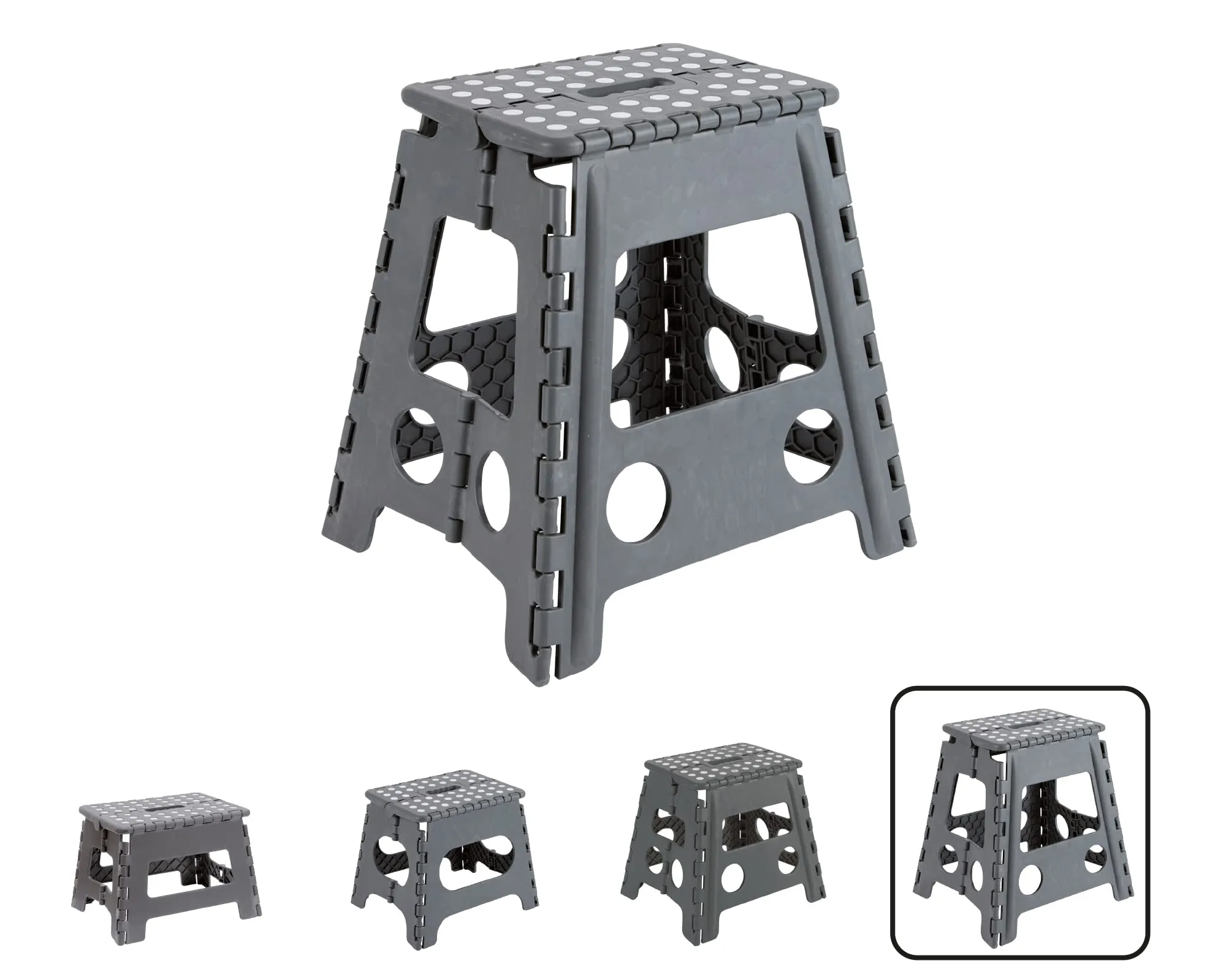 ARREGUI TB-039-G Sgabello Pieghevole Multiuso, 39 cm, Grigio - immagine 1