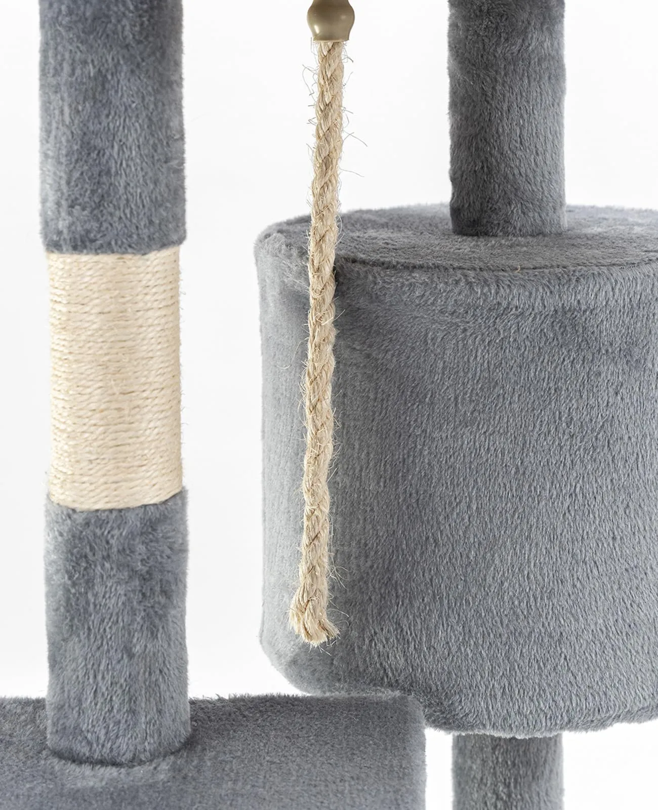 lionto Tiragraffi con Grotta e Colonne, 4 Livelli, 112 cm, Grigio Chiaro - immagine 4