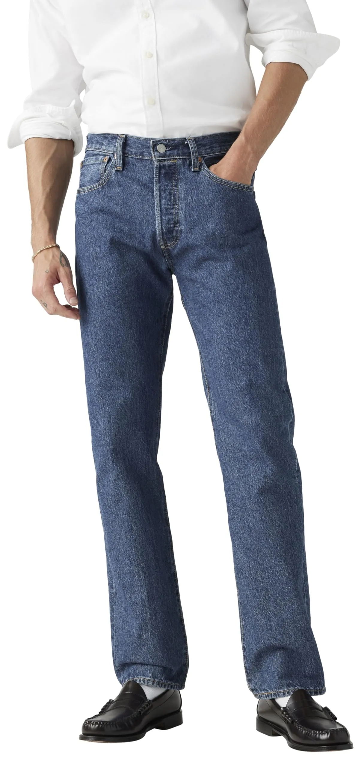 Levi's 501 Original Fit Jeans, Stonewash, 34W / 36L - immagine 3
