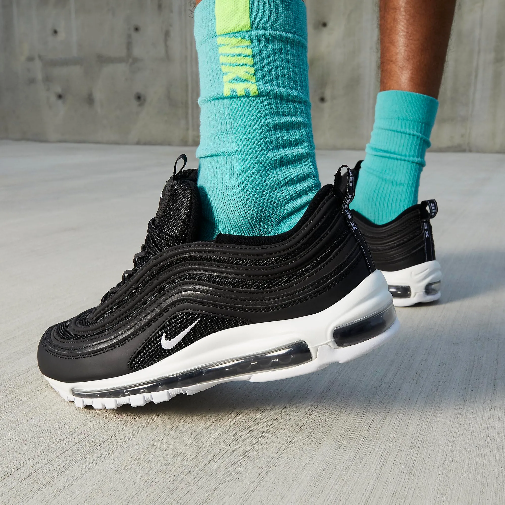 Nike Air Max 97 Low Top Sneakers Men's - Black/White 001 - 48.5 EU - immagine 3