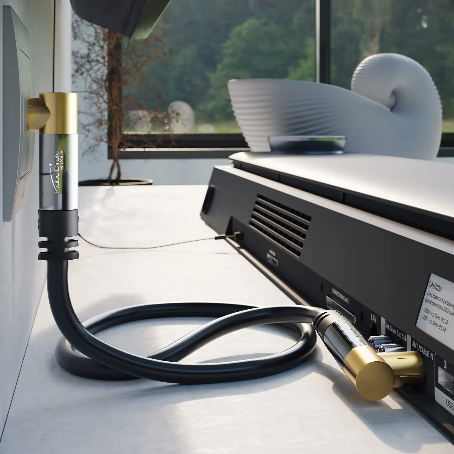 KabelDirekt Cavo Antenna TV 4K, 20m, 90° - immagine 3