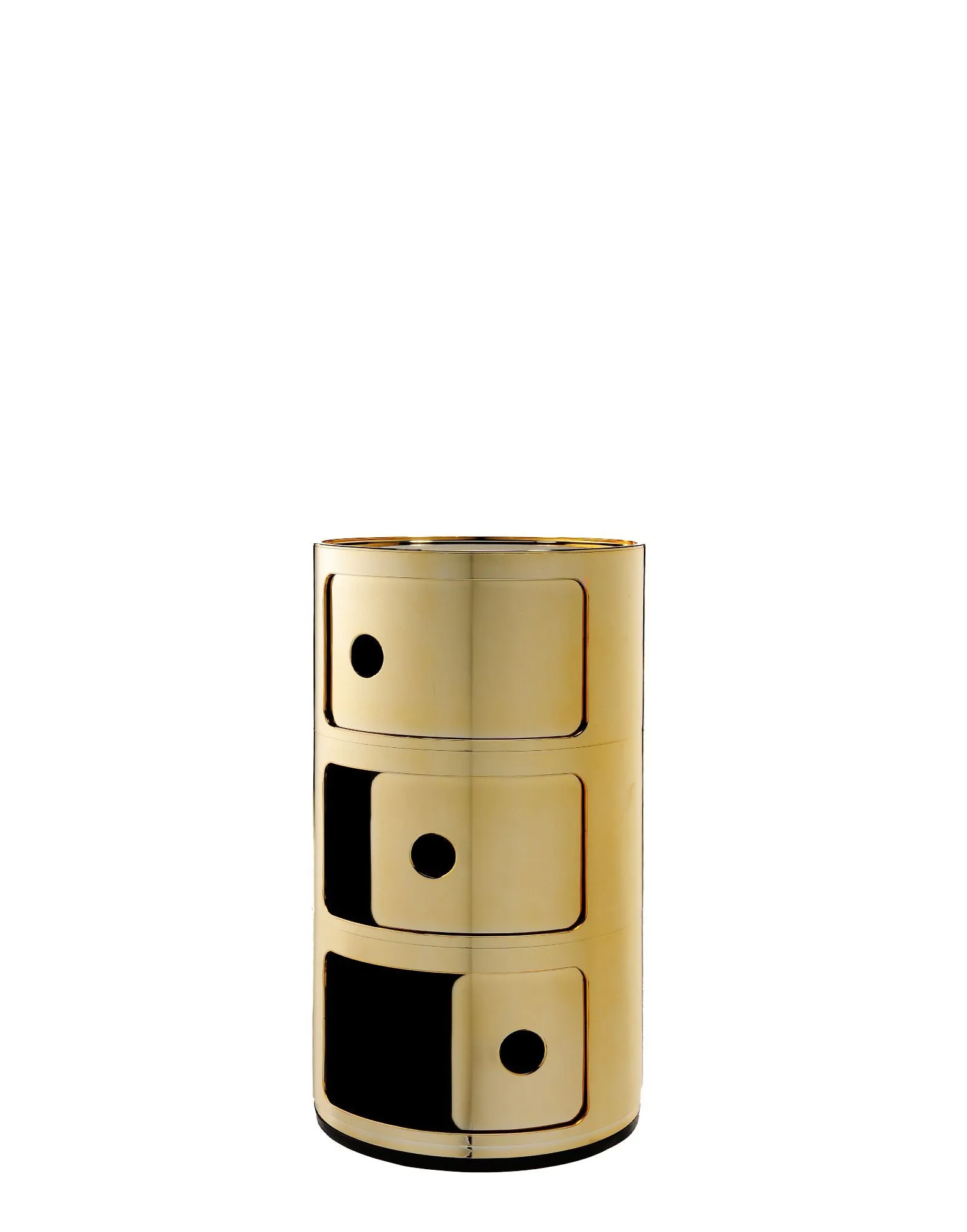 Kartell Componibili Contenitore 3 Elementi, Base Tonda, ABS, Oro, 32 x 32 x 58.5 cm - immagine 4