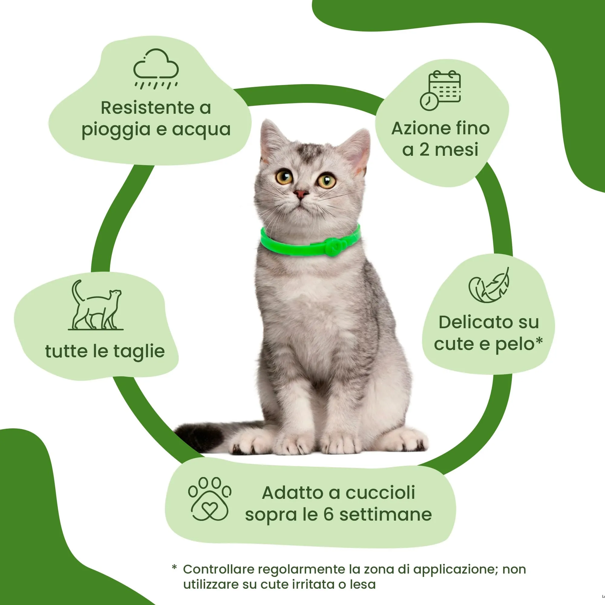 Camon Collare Barriera per Gatto Olio di Neem, 35cm - immagine 5
