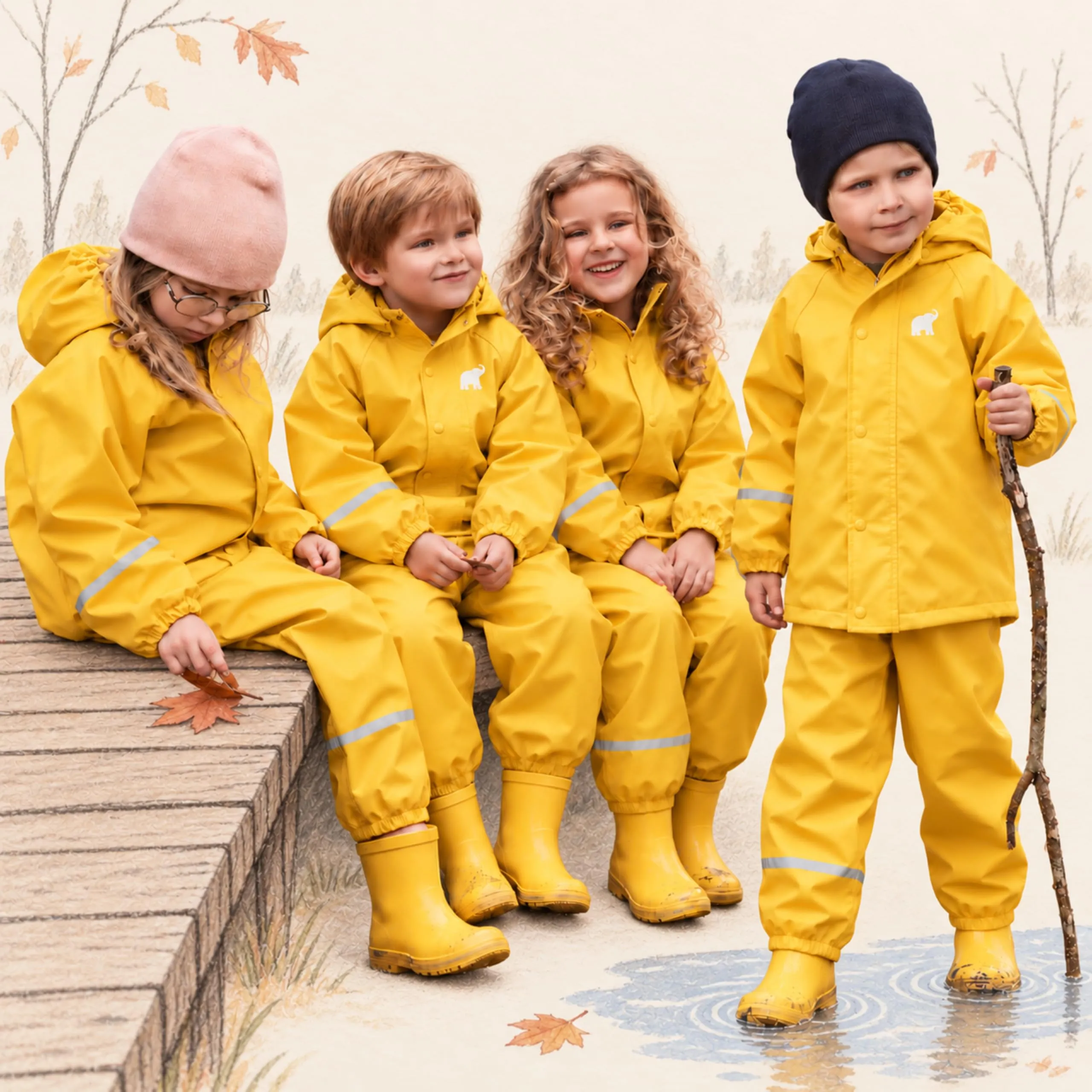 Celavi Basic Rainwear Suit, Yellow, 110cm - immagine 2