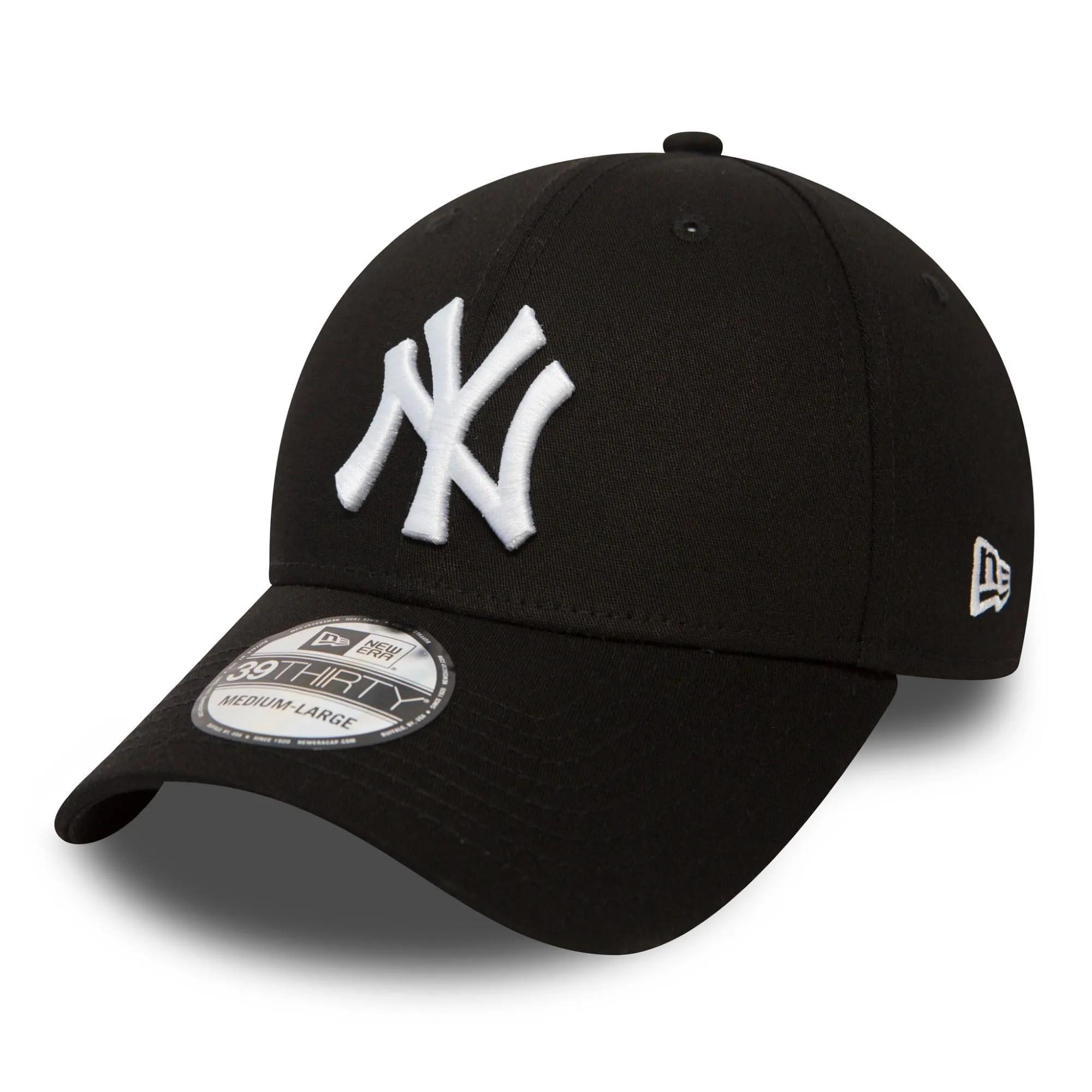 New Era 39Thirty League Basic New York Yankees Cap, Black, S/M - immagine 1