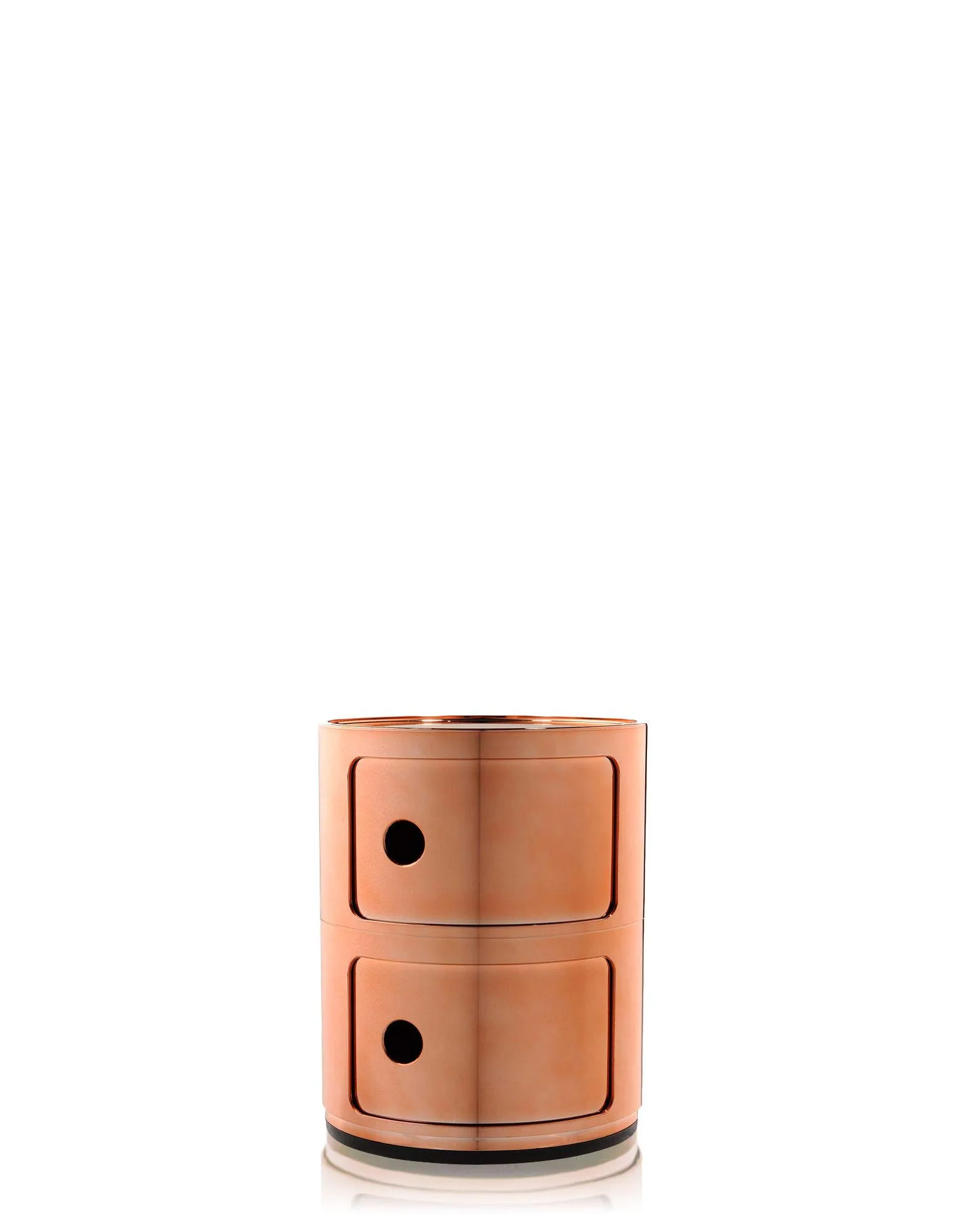 Kartell Componibili Contenitore 2 Elementi Base Tonda ABS Rame 32 x 32 x 40 cm - immagine 1