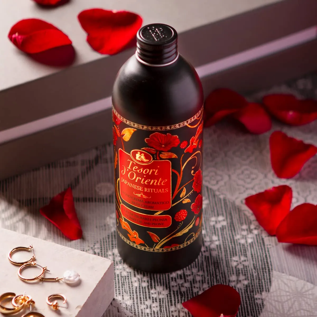 Tesori d'Oriente Japanese Rituals Bagno Crema con Olio di Tsubaki e Peonia, 500ml - immagine 2