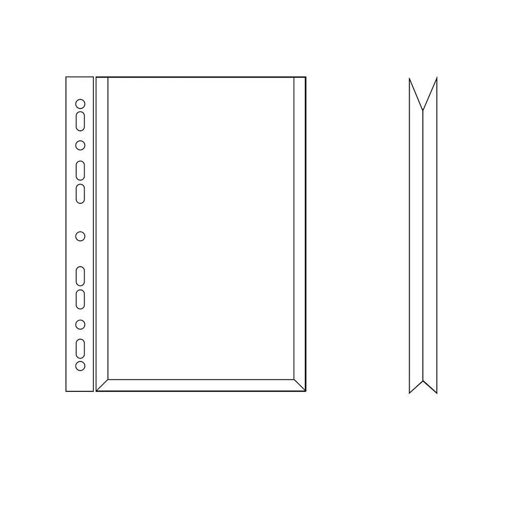 D.RECT Buste Perforate Trasparenti A4 170 Micron 10 Unità (009727) - immagine 2