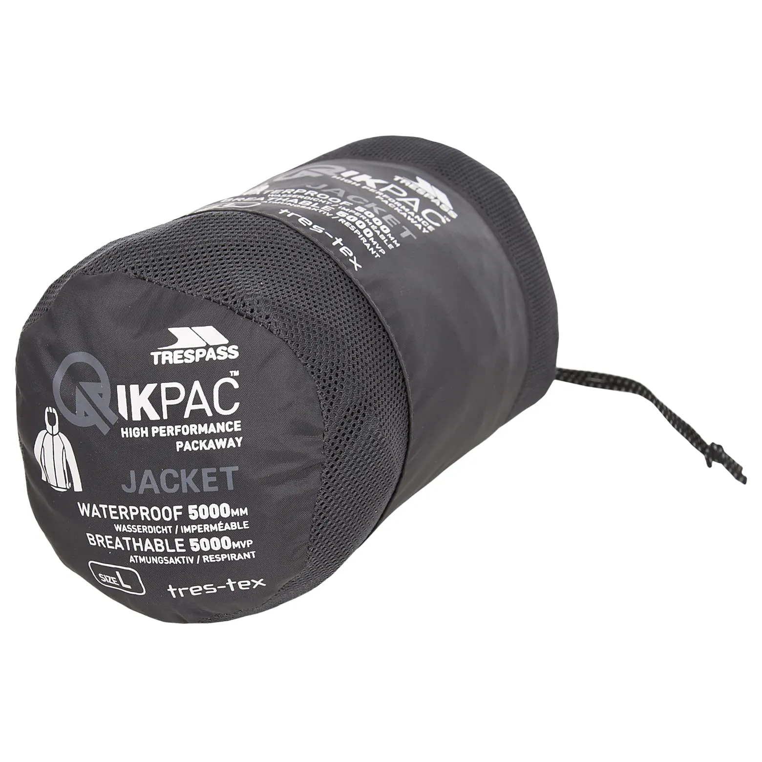 Trespass Giacca Ripiegabile Qikpac da Uomo, Flint, 3XS - immagine 6