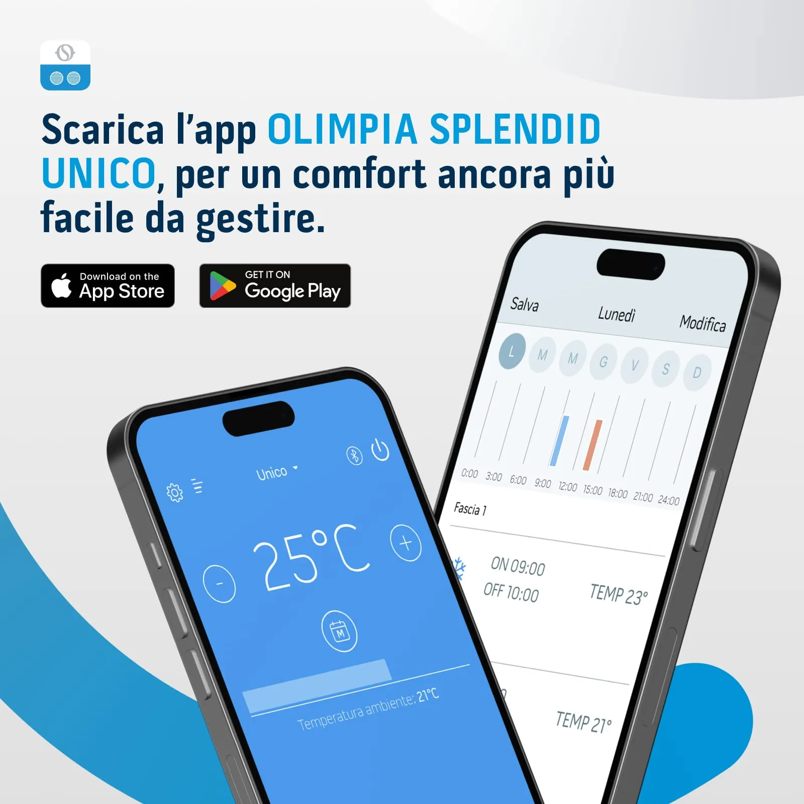 Olimpia Splendid 01504 Unico Air 8 HP Climatizzatore Fisso senza Unità Esterna, Caldo Freddo, Wi-Fi Ready, Bianco, 1.8 KW - immagine 7