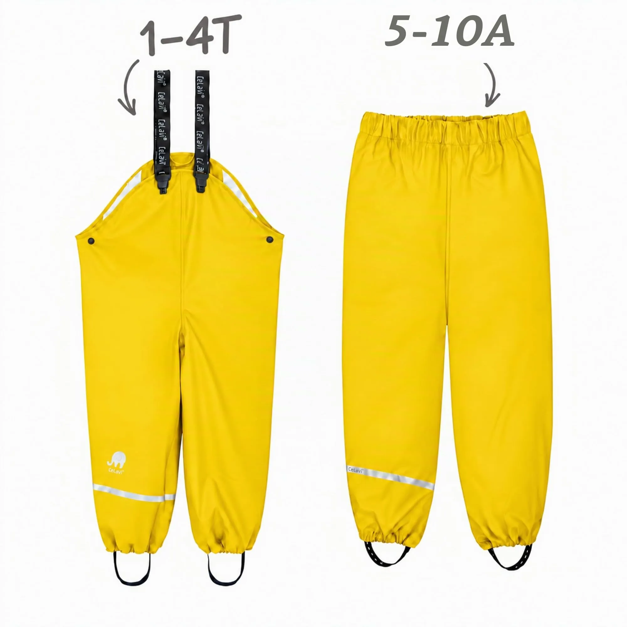 Celavi Basic Rainwear Suit, Yellow, 140cm - immagine 4