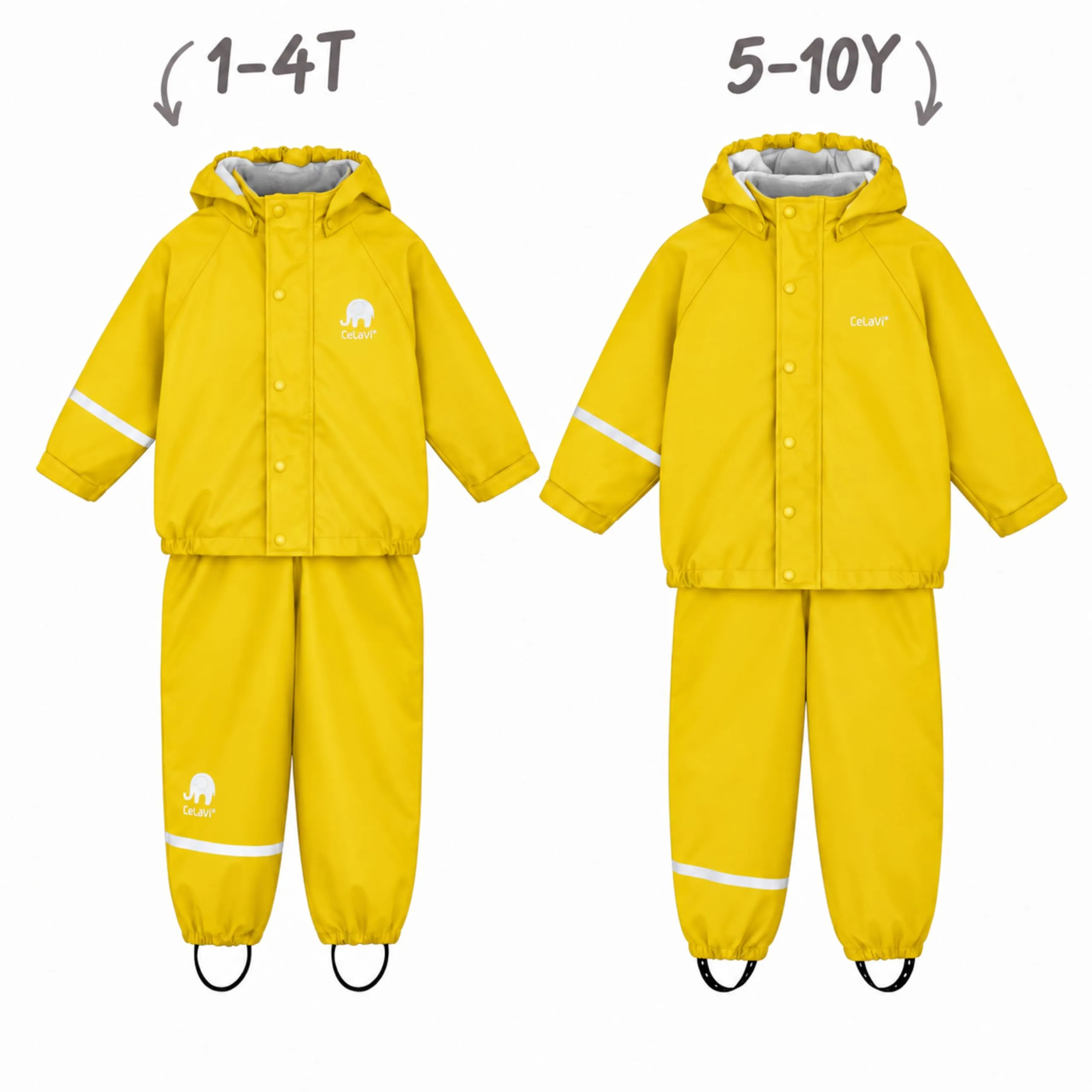Celavi Basic Rainwear Suit, Yellow, 120cm - immagine 3