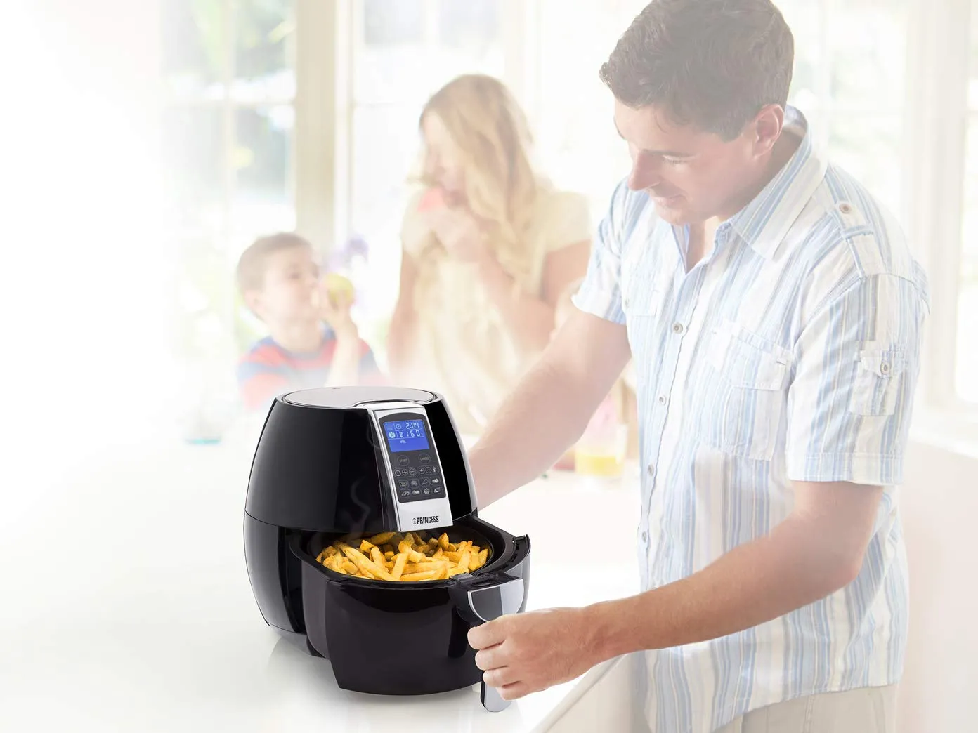 Princess Friggitrice ad Aria Calda XL 182020, 1500 W, 3.2 Litri, Nero/Argento - immagine 2