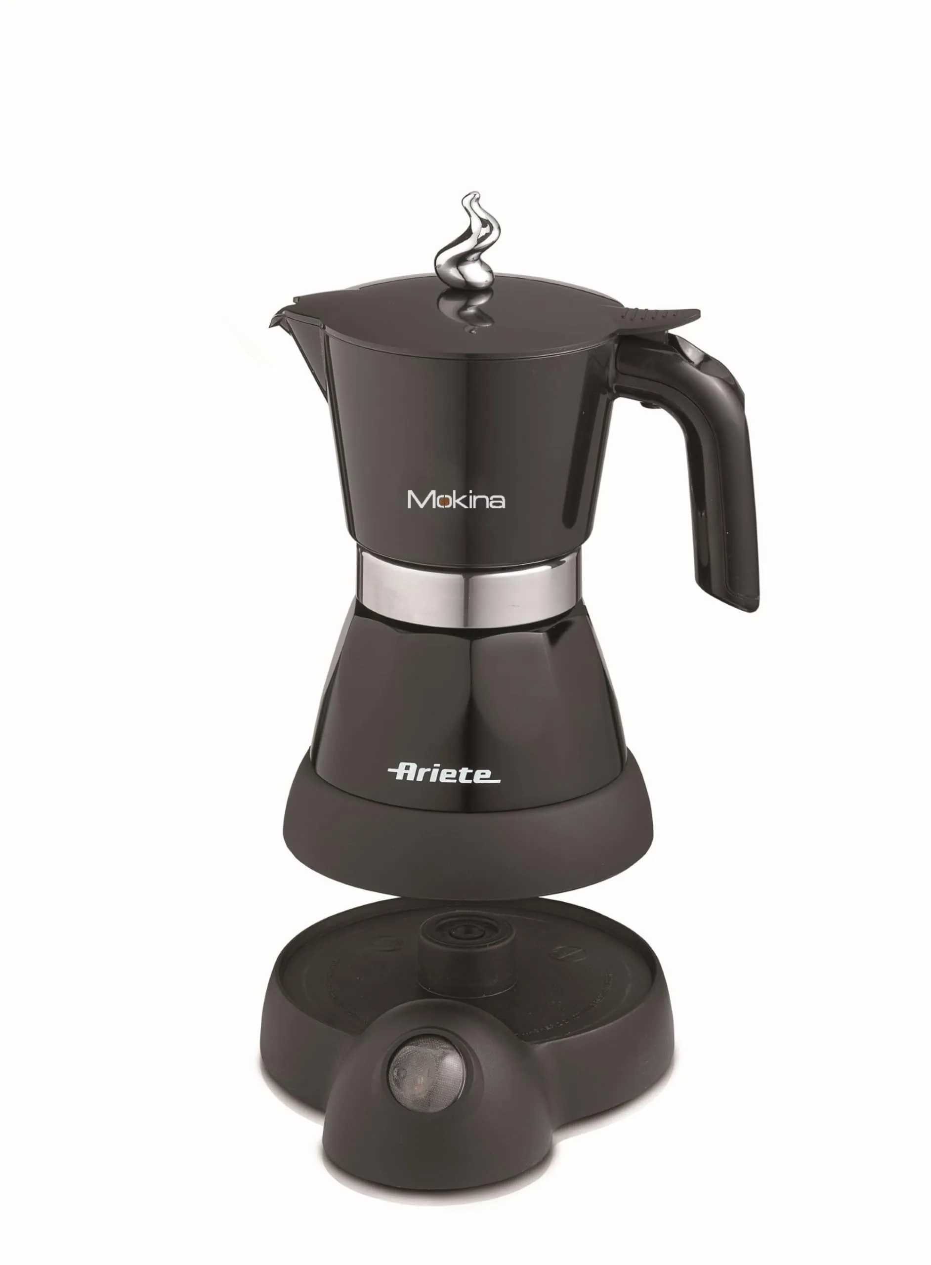 Ariete 1358 Moka Aroma Electric Coffee Maker, 400W, 2-4 Cups, Cordless Base, Nero - immagine 2