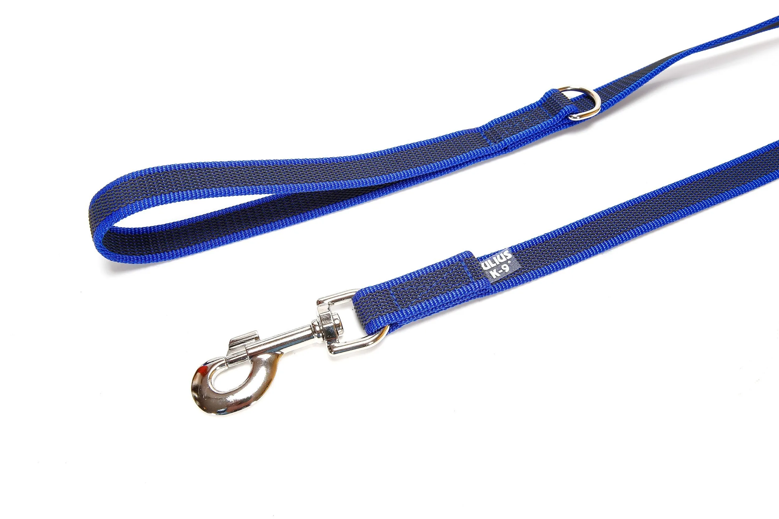 Julius-K9 Color & Gray Super Presa Guinzaglio Con Manico, 20 mm x 2 m, Blu - immagine 2