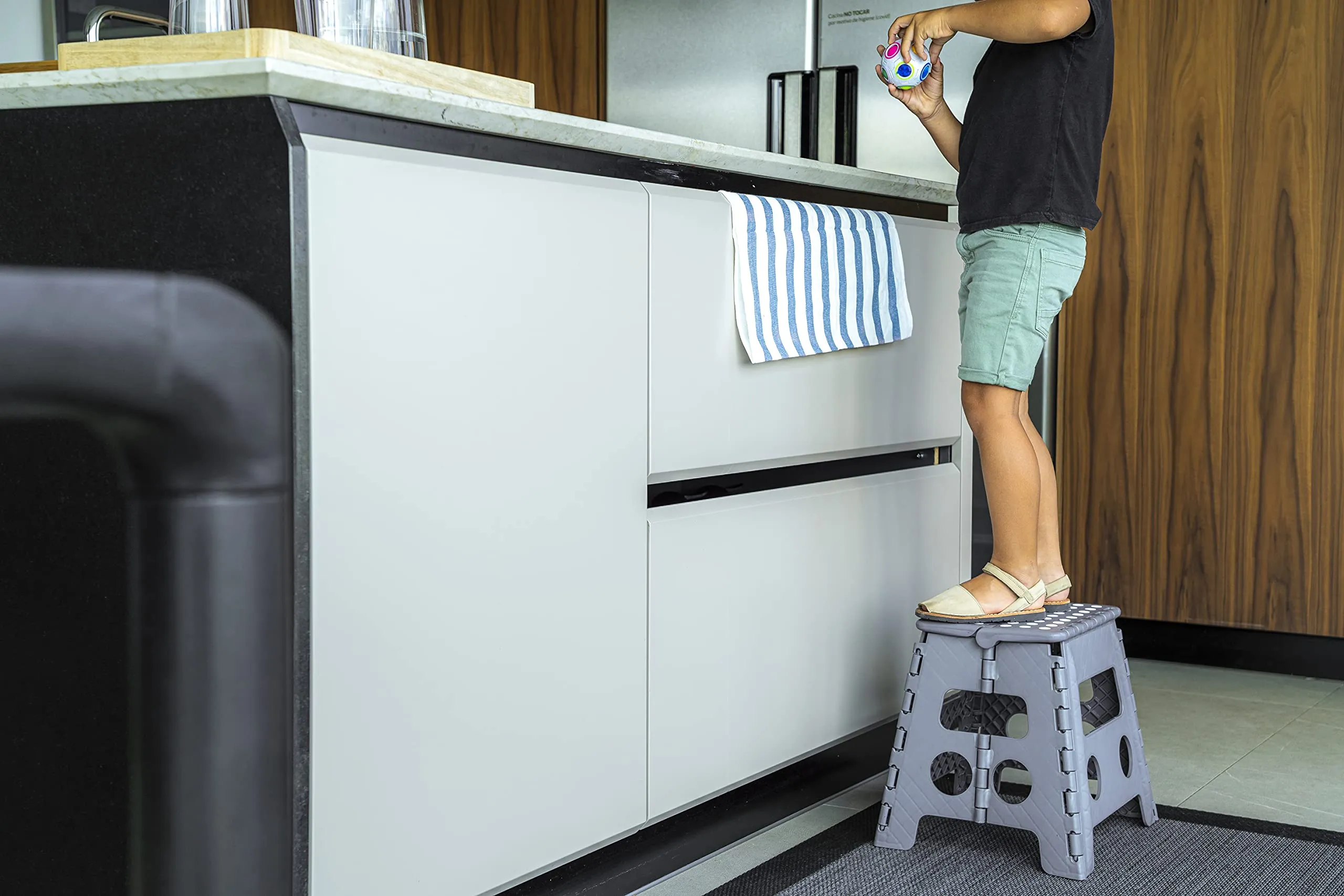 ARREGUI TB-032-G Sgabello Pieghevole Multiuso, 32 cm, Grigio - immagine 5
