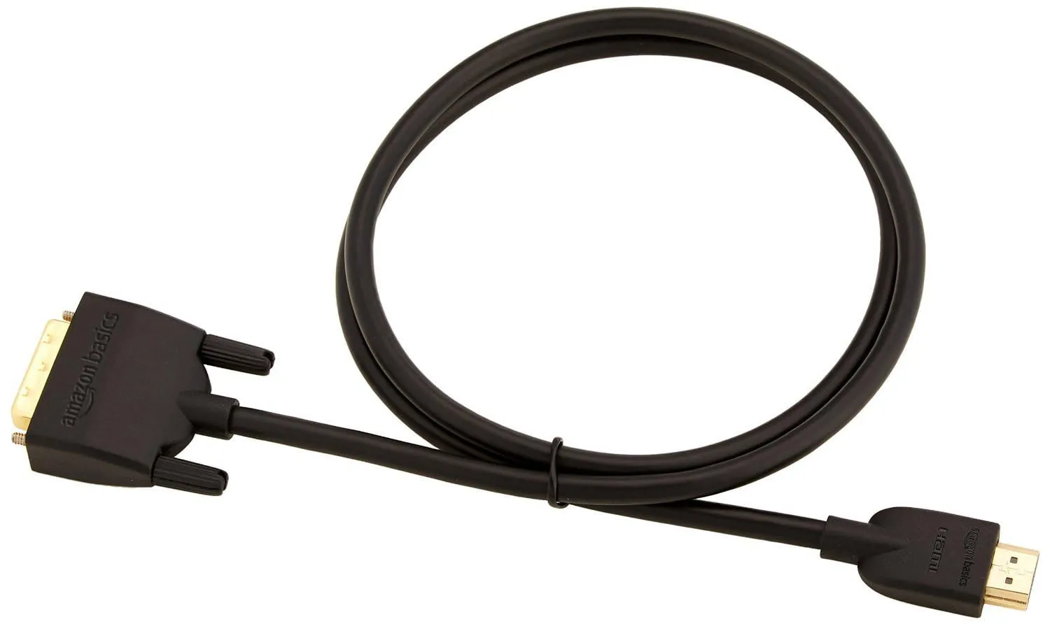 Amazon Basics Cavo Adattatore HDMI-A a DVI Maschio Bidirezionale 1080P Placcato Oro 0.9 m, Nero - immagine 5