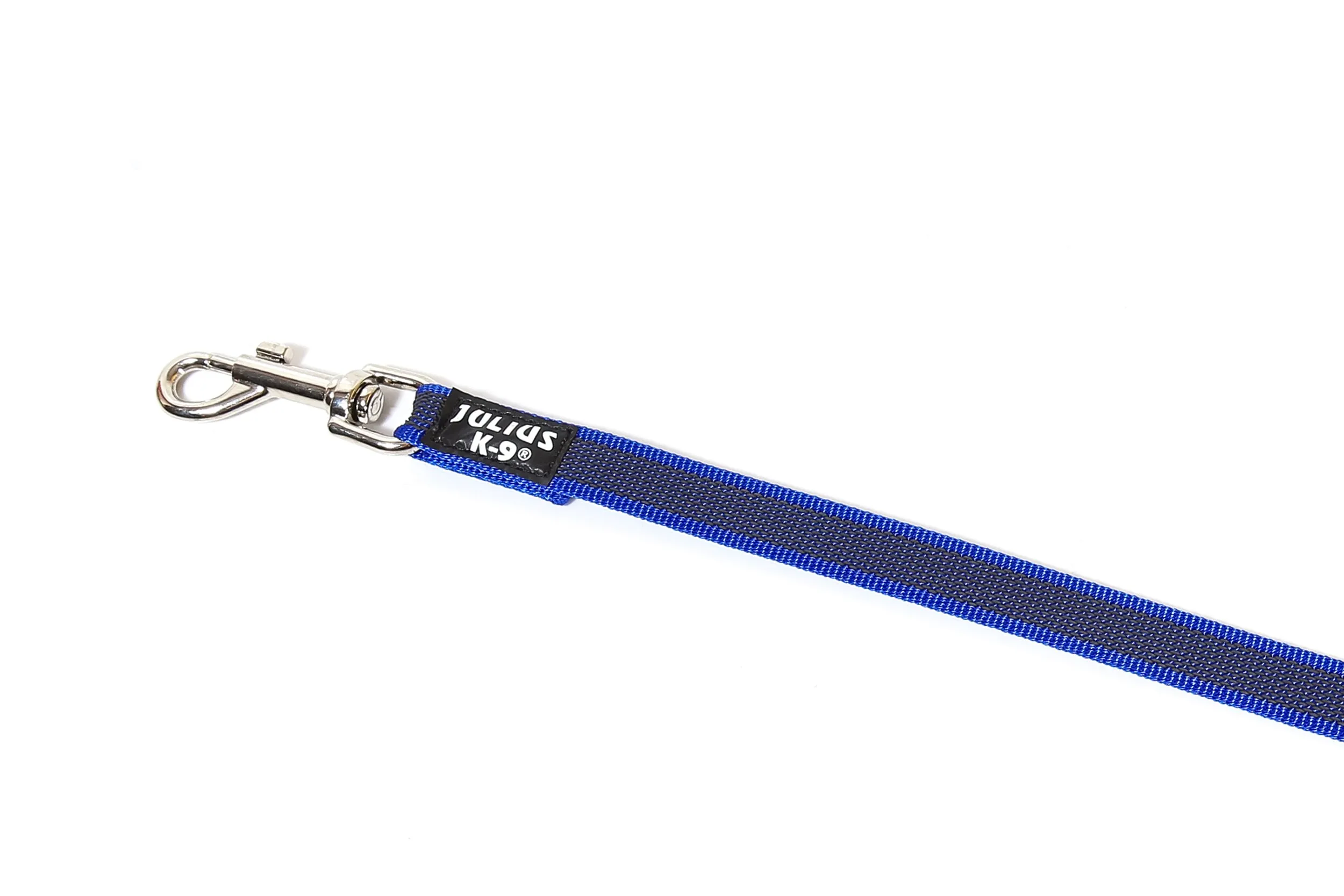 Julius-K9 Color & Gray Super Presa Guinzaglio Senza Manico, 20 mm x 3 m, Blu - immagine 2