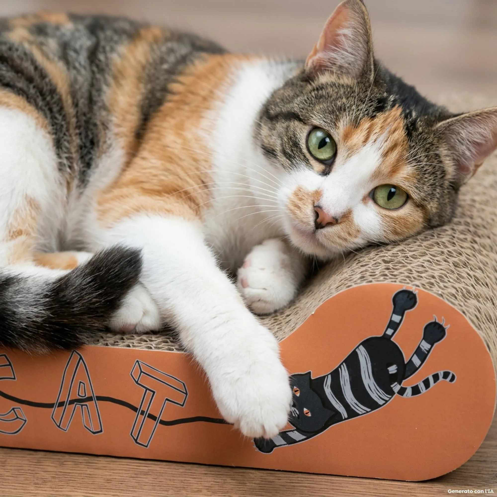 TRIXIE Wild Cat Tiragraffi per Gatti in Cartone Ondulato, 41 × 24 × 7 cm - immagine 8