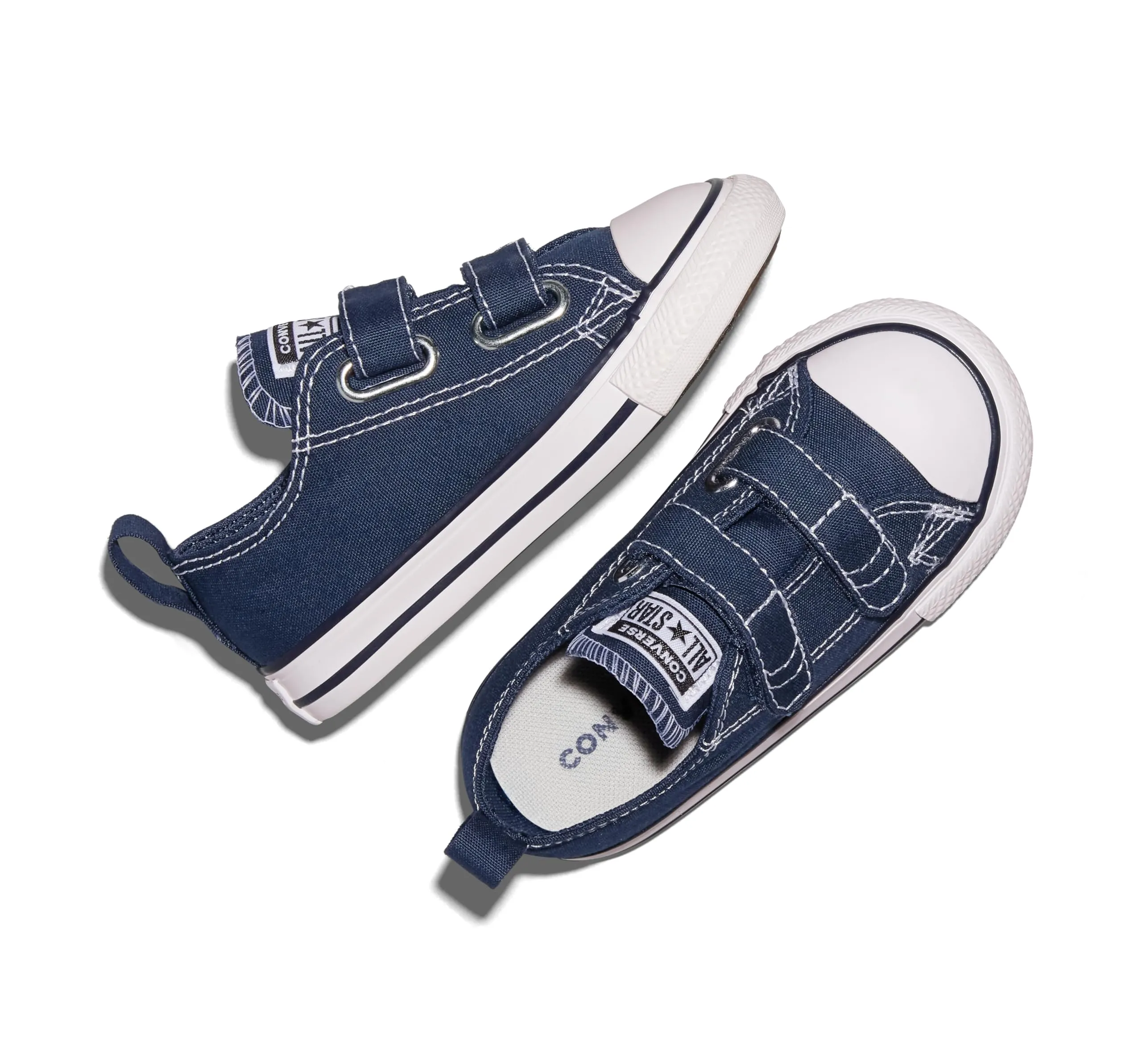 Converse Boys' Chuck Taylor All Star 2V Low Top Sneaker, Navy/White, 5 M US Toddler - immagine 4
