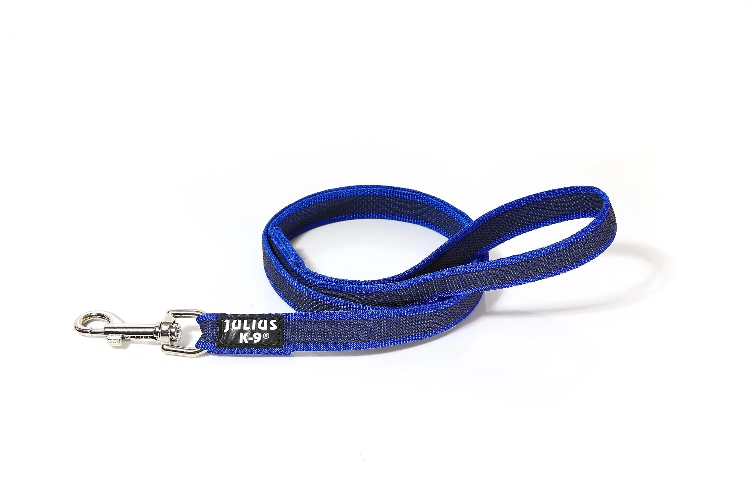 Julius-K9 Color & Gray Super Presa Guinzaglio Con Manico, 20 mm x 1.2 m, Blu - immagine 1