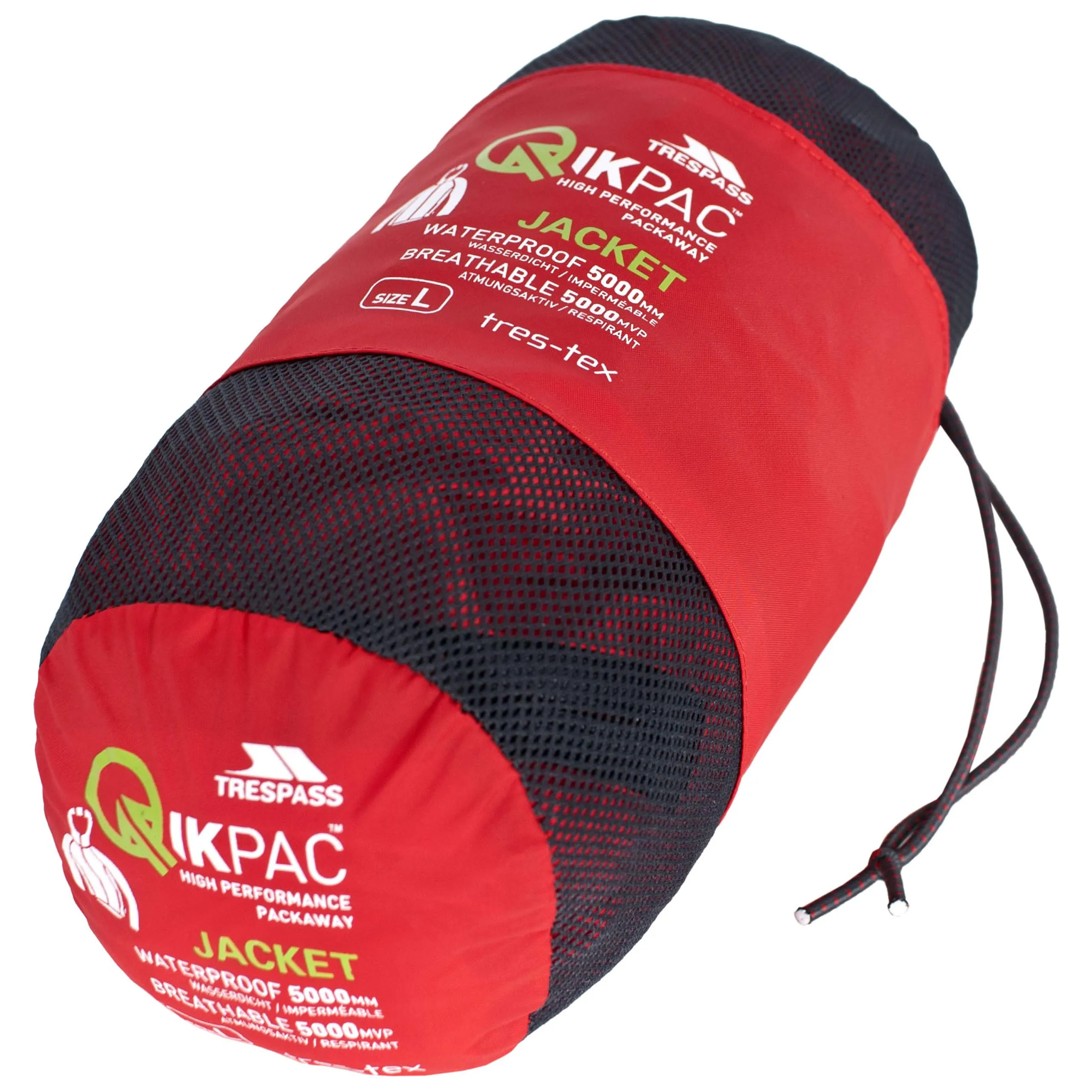 Trespass Qikpac Giacca Ripiegabile da Uomo, Grenadine, 3XS - immagine 5