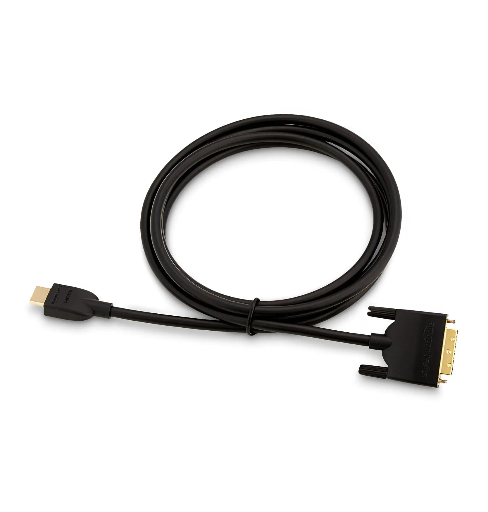 Amazon Basics Cavo Adattatore HDMI-A a DVI Maschio Bidirezionale 1080P Placcato Oro, 1.8 m, Nero - immagine 5