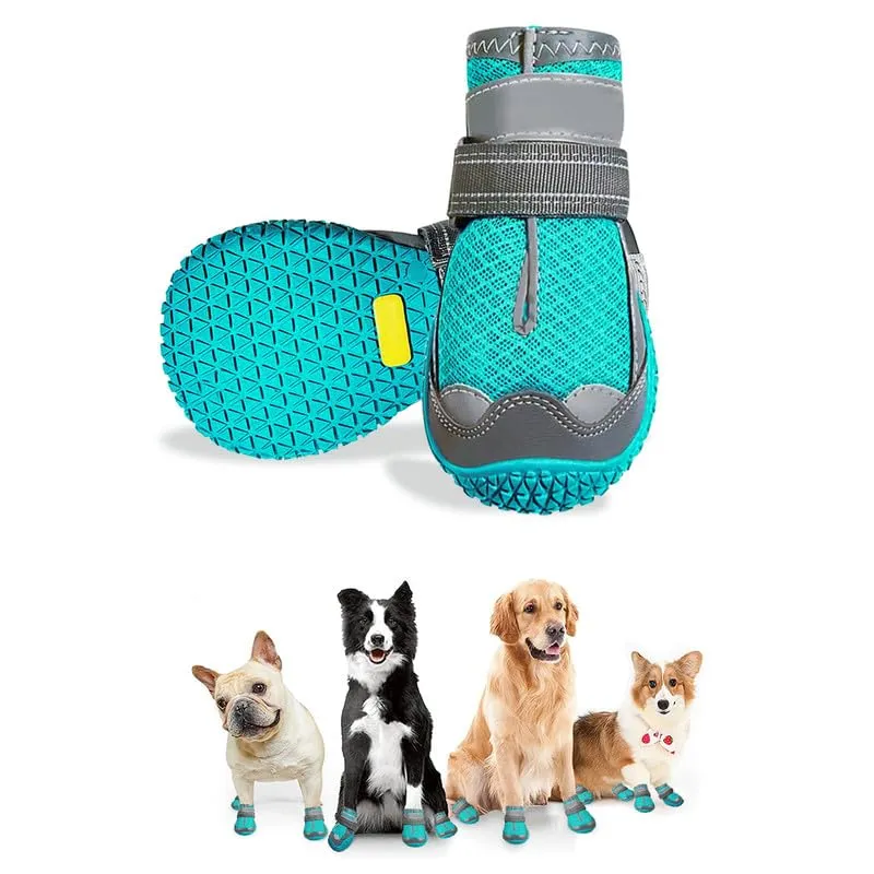 Havenfly Stivali per Cani Traspiranti e Antiscivolo con Cinghie Regolabili Riflettenti, Blu, Taglia 2 (2 pezzi) - immagine 1