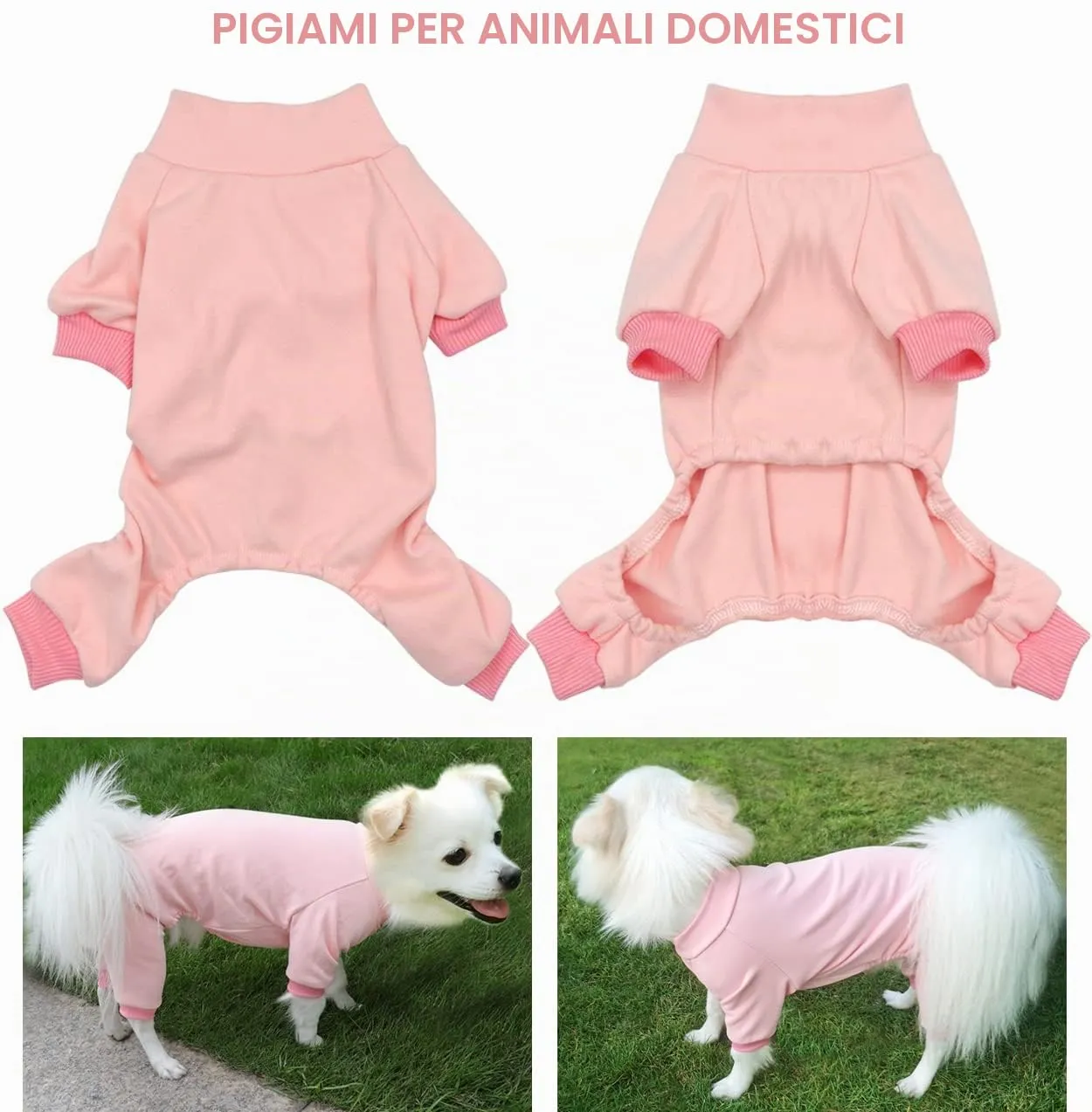 HuaLiSiJi Pigiama per Cane Piccola e Media Taglia (Rosa, XXL) - immagine 2
