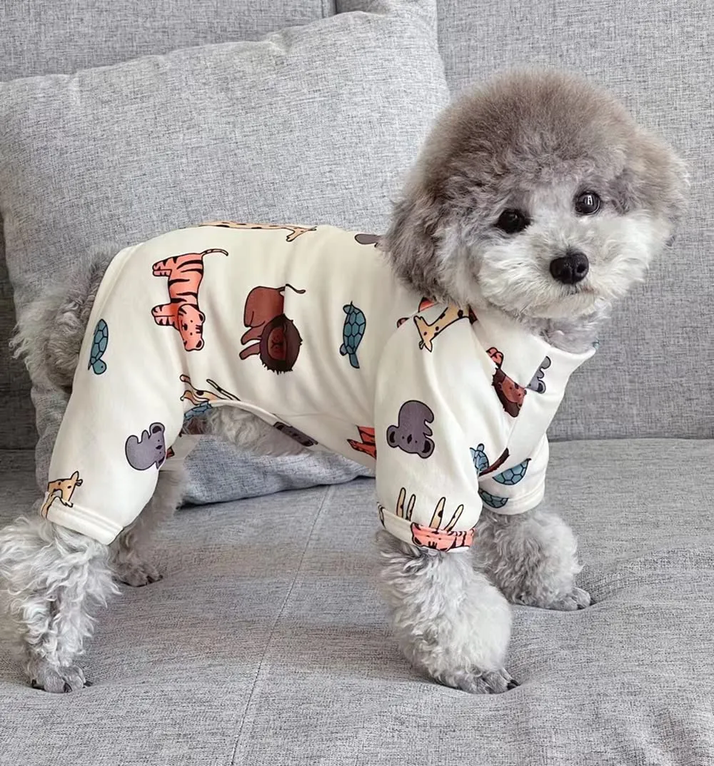 HuaLiSiJi Pigiama Cane (Crema, M) - immagine 4