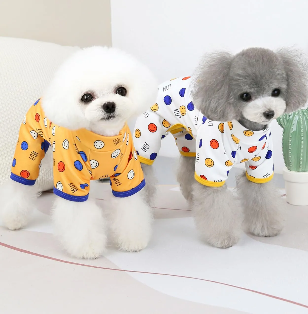 HuaLiSiJi Pigiama Cane Punti Blu, XL - immagine 3