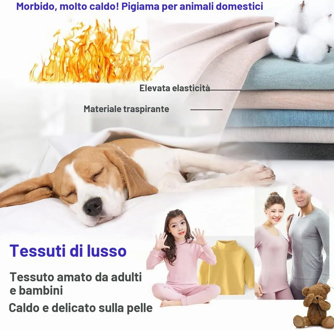 HuaLiSiJi Pigiama Cane Piccola Taglia (Blu Foschia, S) - immagine 2
