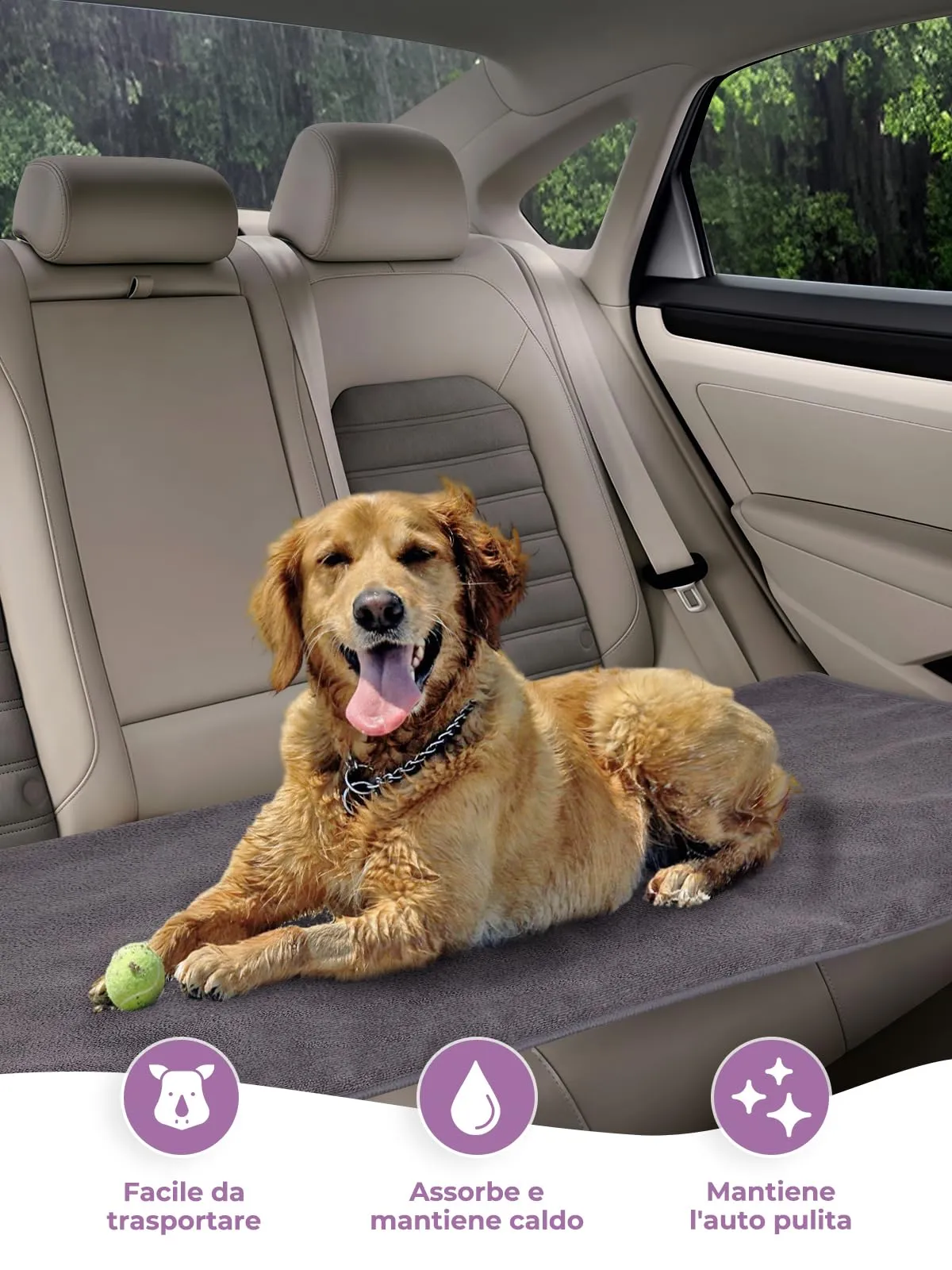 Bibykivn Accappatoio in Microfibra per Cani Design Dinosauro, Rinoceronte grigio, M - immagine 3