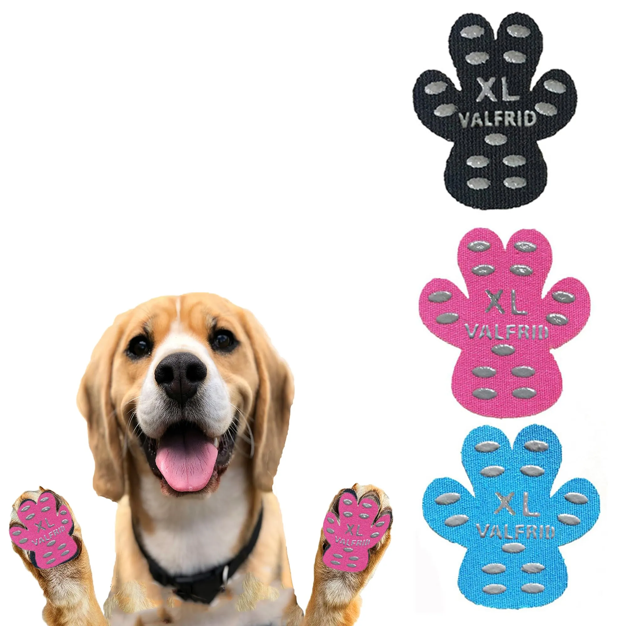 VALFRID Protezione Antiscivolo per Zampe di Cane, Autoadesivo, Multicolori, 60 pz, XL - immagine 1