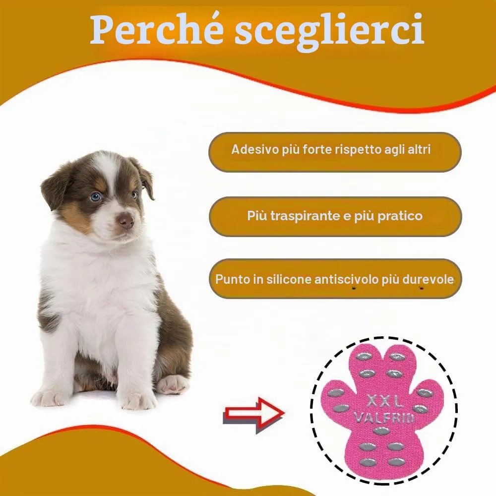 VALFRID Protezione Antiscivolo per Zampe di Cane, Autoadesivi per Pavimenti Scivolosi, Multicolore, 60 pz, XXXL - immagine 5