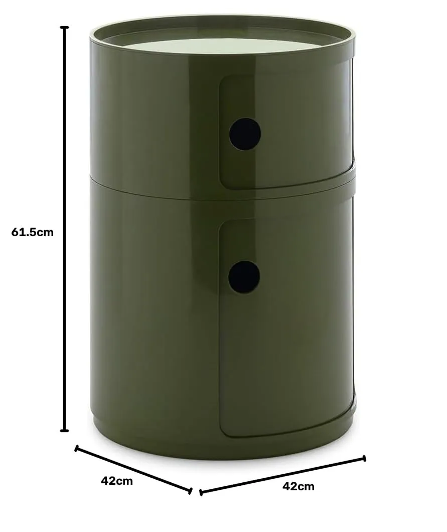 Kartell Componibili Big Mobile Contenitore, 2 Elementi, 42 cm, Verde - immagine 2