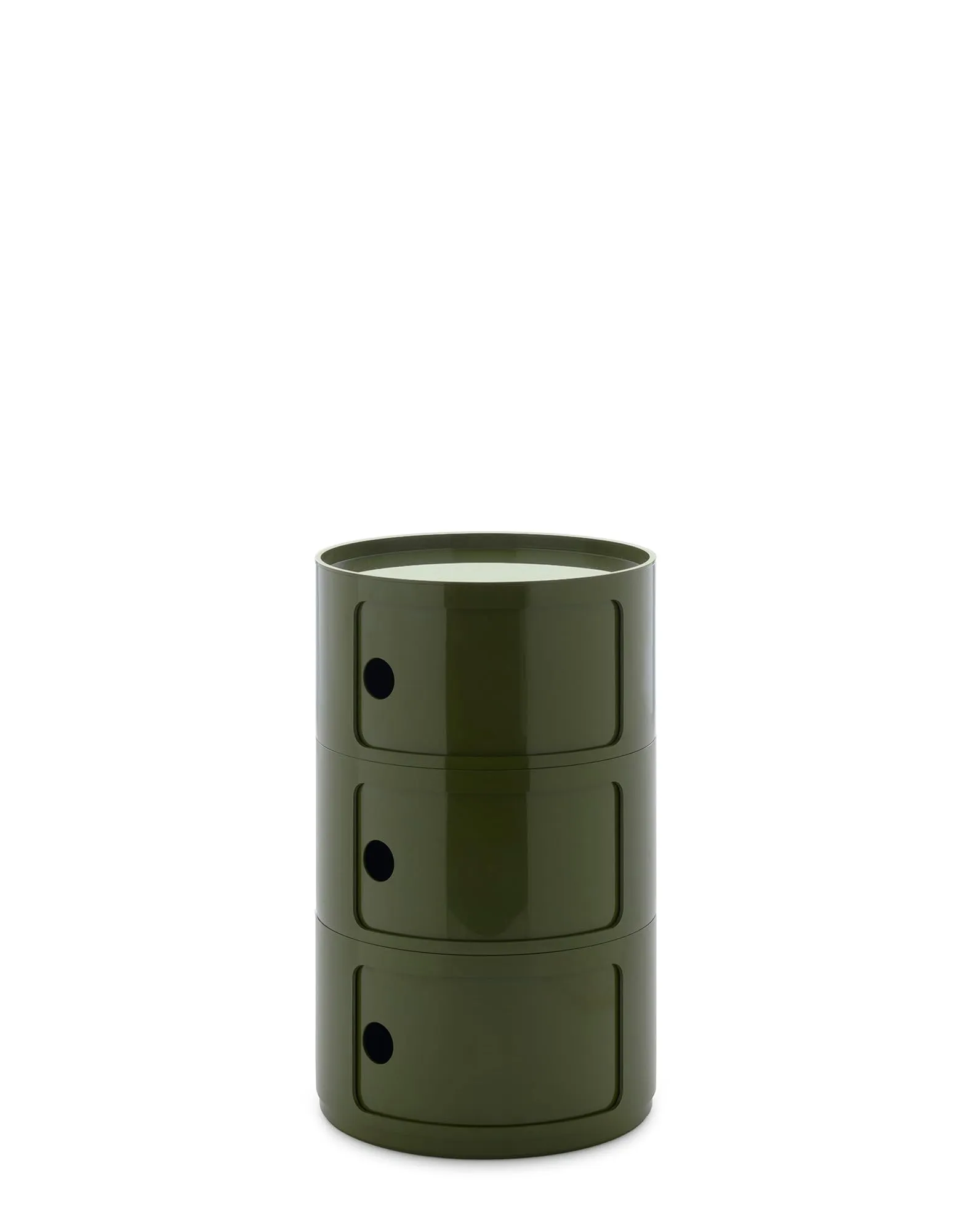 Kartell Componibili Big Mobile Contenitore 3 Elementi, Diametro 42 cm, Verde - immagine 1