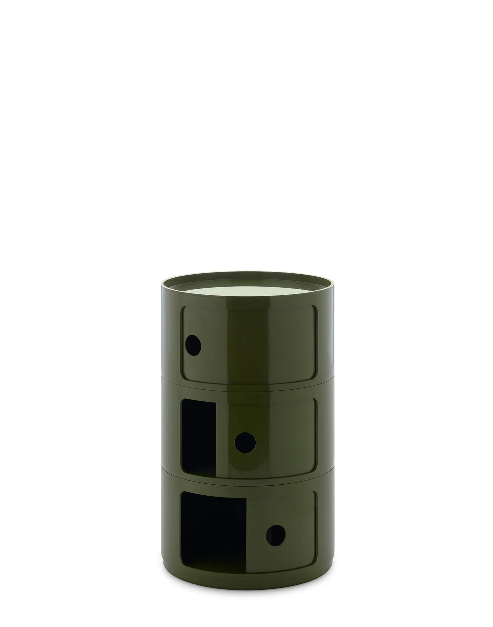 Kartell Componibili Big Mobile Contenitore 3 Elementi, Diametro 42 cm, Verde - immagine 2