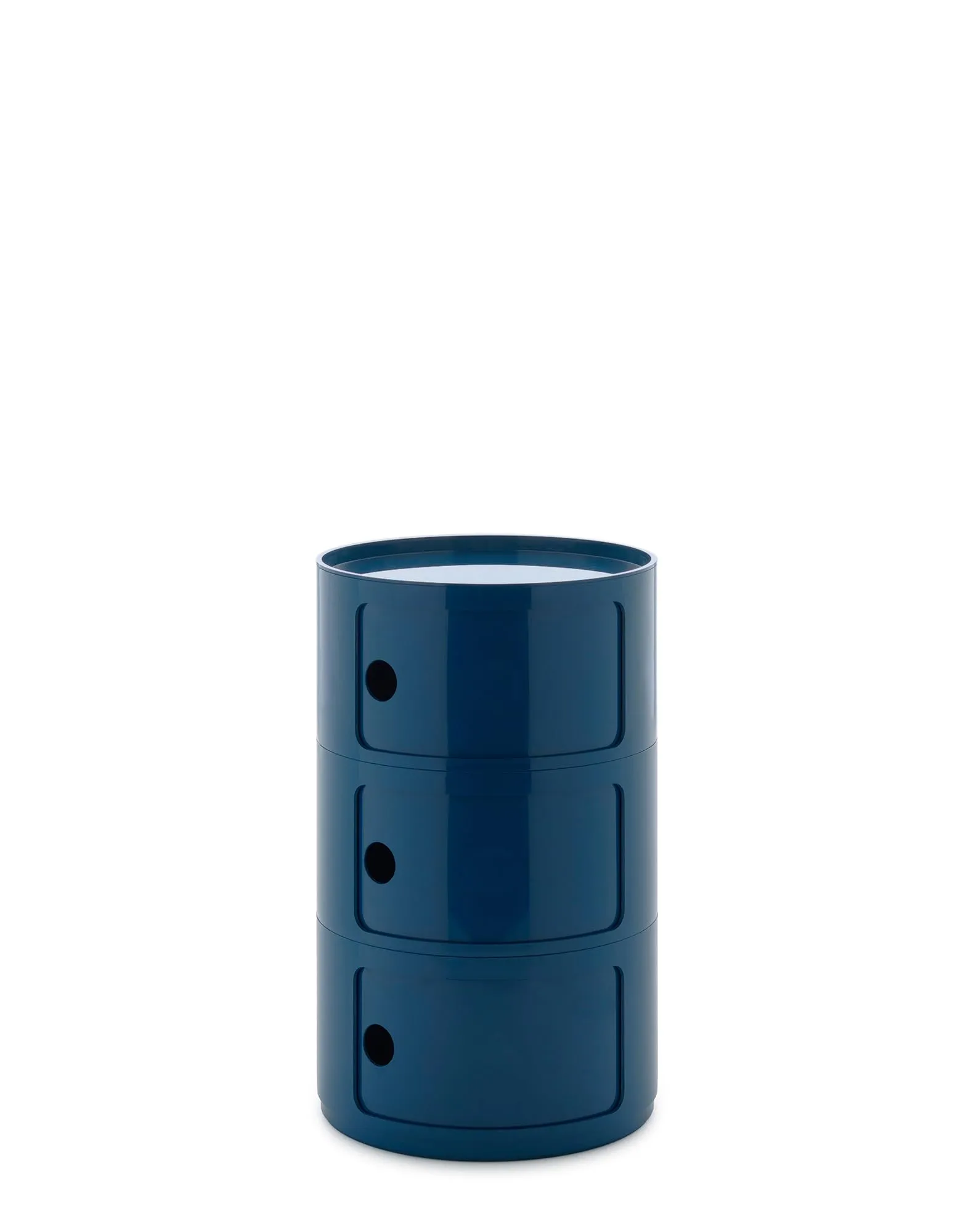 Kartell Componibili Big Mobile Contenitore 3 Elementi, Diametro 42 cm, Blu - immagine 1