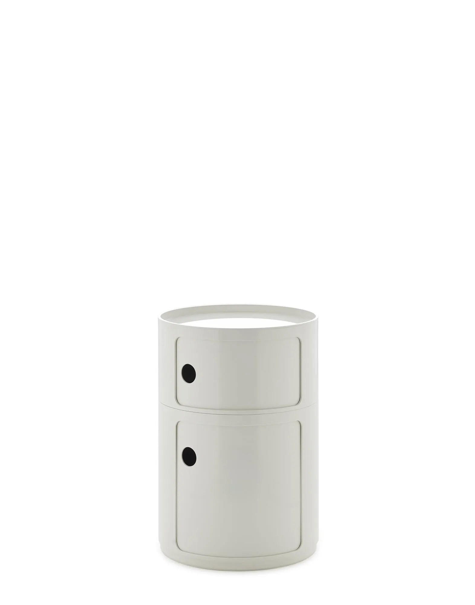 Kartell Componibili Big Mobile Contenitore 2 Elementi, Diametro 42 cm, Bianco - immagine 1
