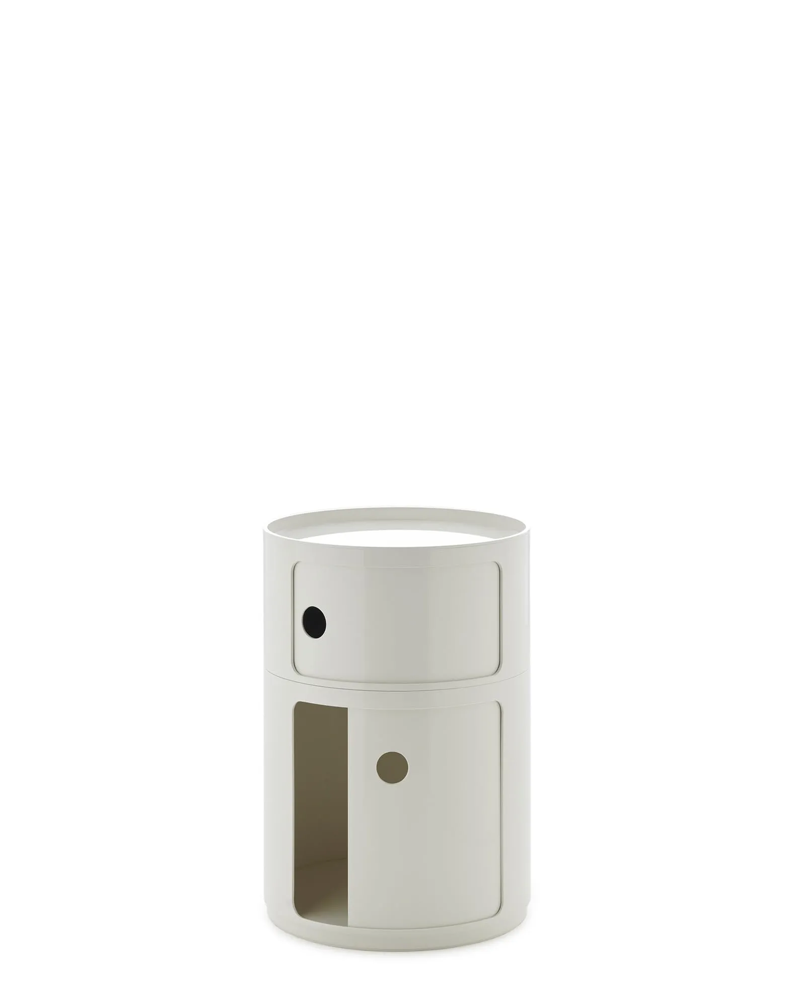 Kartell Componibili Big Mobile Contenitore 2 Elementi, Diametro 42 cm, Bianco - immagine 3