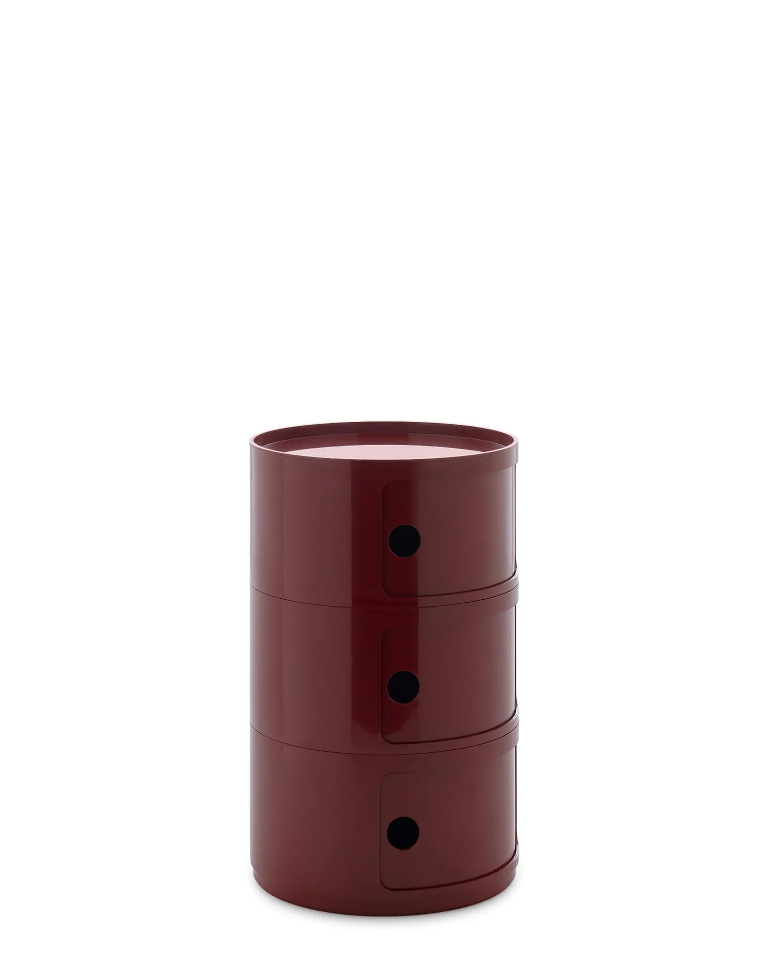Kartell Componibili Big Mobile Contenitore 3 Elementi, Diametro 42 cm, Bordeaux - immagine 3