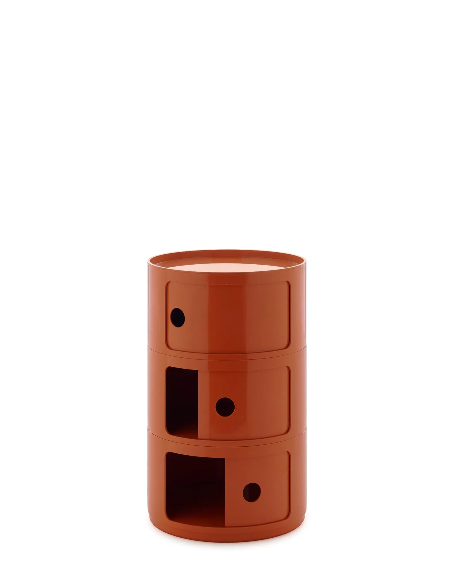 Kartell Componibili Big Mobile Contenitore 3 Elementi, Diametro 42 cm, Arancio - immagine 3