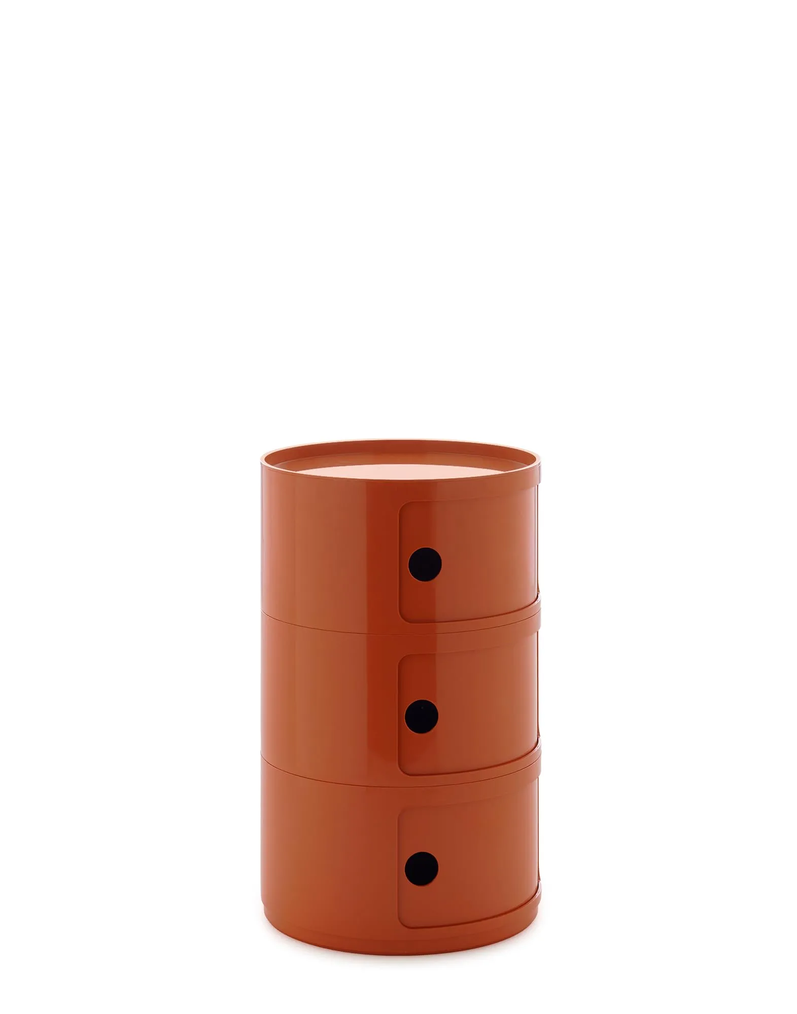 Kartell Componibili Big Mobile Contenitore 3 Elementi, Diametro 42 cm, Arancio - immagine 4