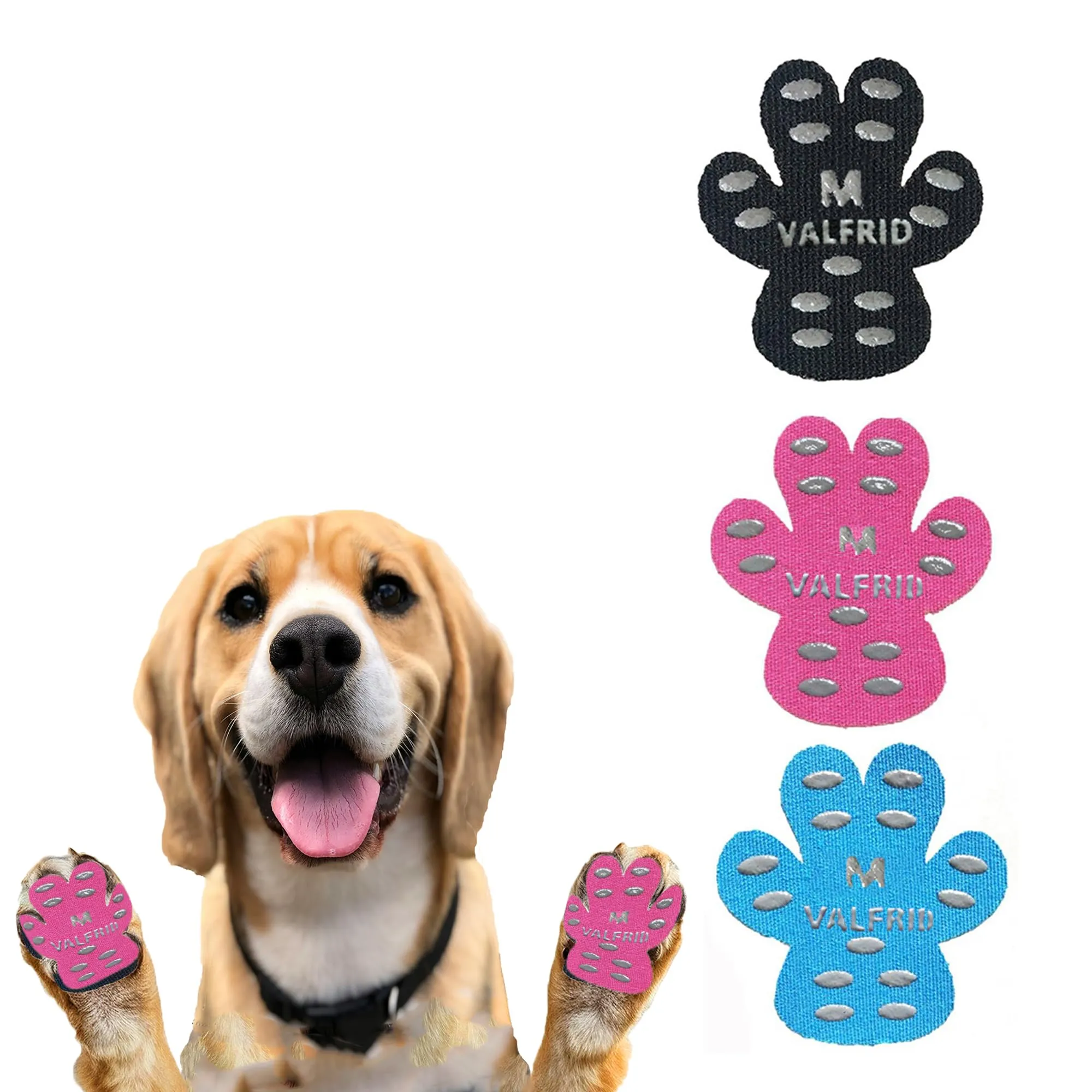 VALFRID Protezione Antiscivolo per Zampe di Cane, Autoadesivo, Multicolori, 60 pz, M - immagine 1