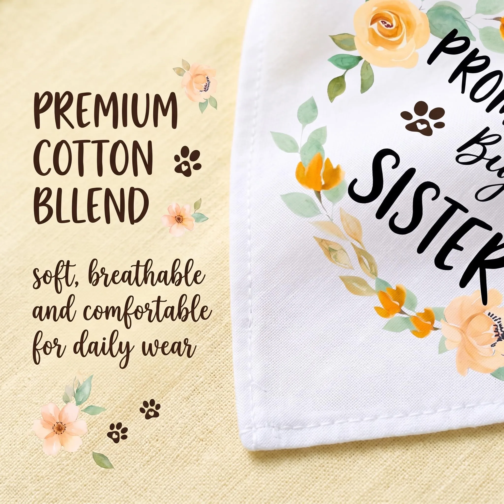 AFCJLTO Bandana per Cani Promoted To Be Big Sister, Sciarpa Triangolare per Cani di Taglia Media e Grande - immagine 4