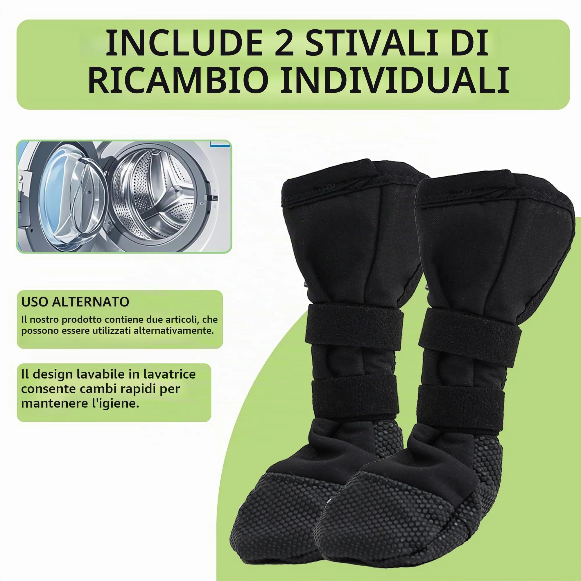 YUEXNKO Scarpe Protettive per Cani e Gatti, Calze di Recupero Impermeabili e Antiscivolo per Zampe Ferite, Taglia M - immagine 4