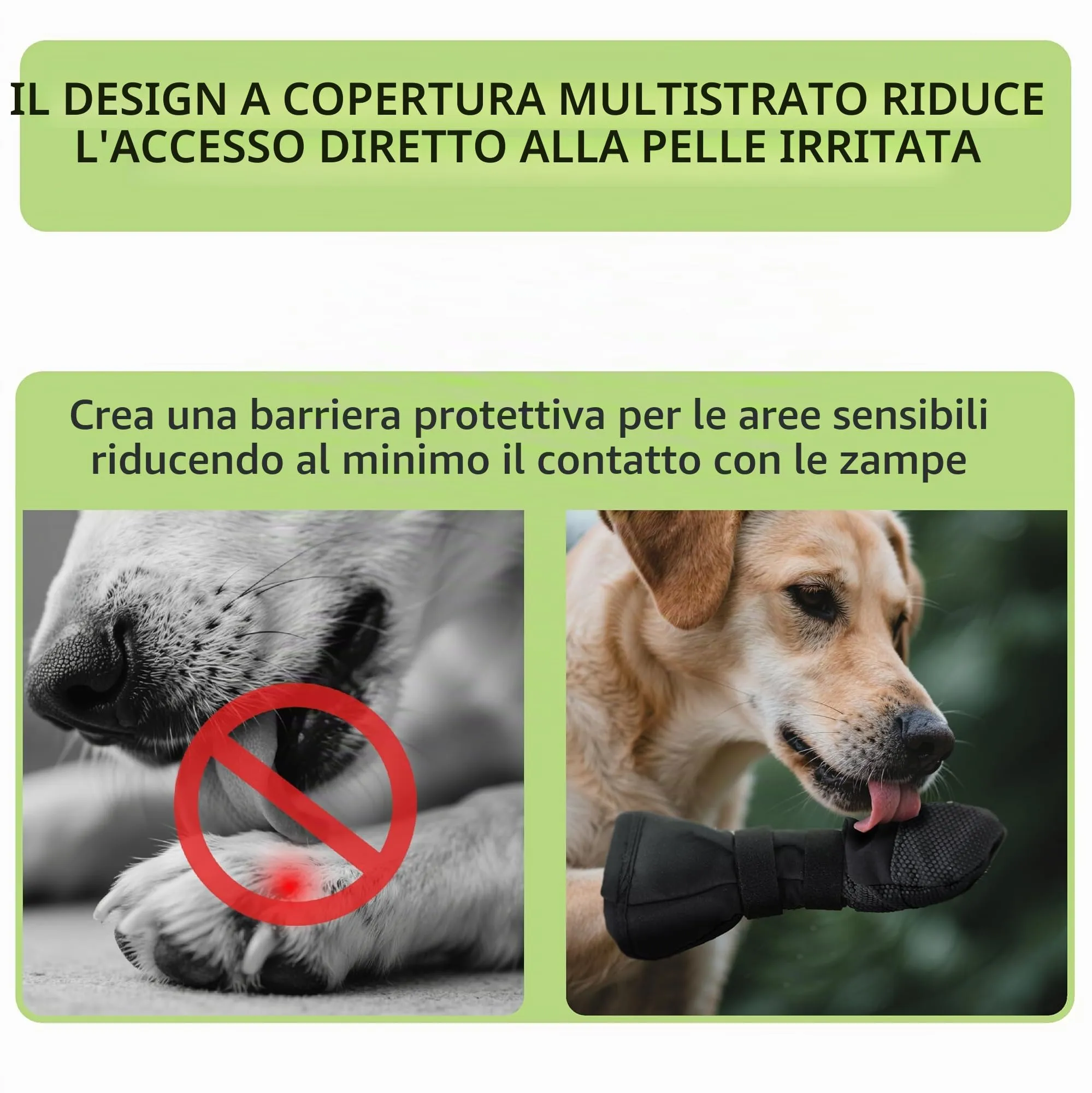 YUEXNKO Calze di Protezione e Recupero per Cani e Gatti, Stivali Impermeabili e Antiscivolo Traspiranti (L) - immagine 5